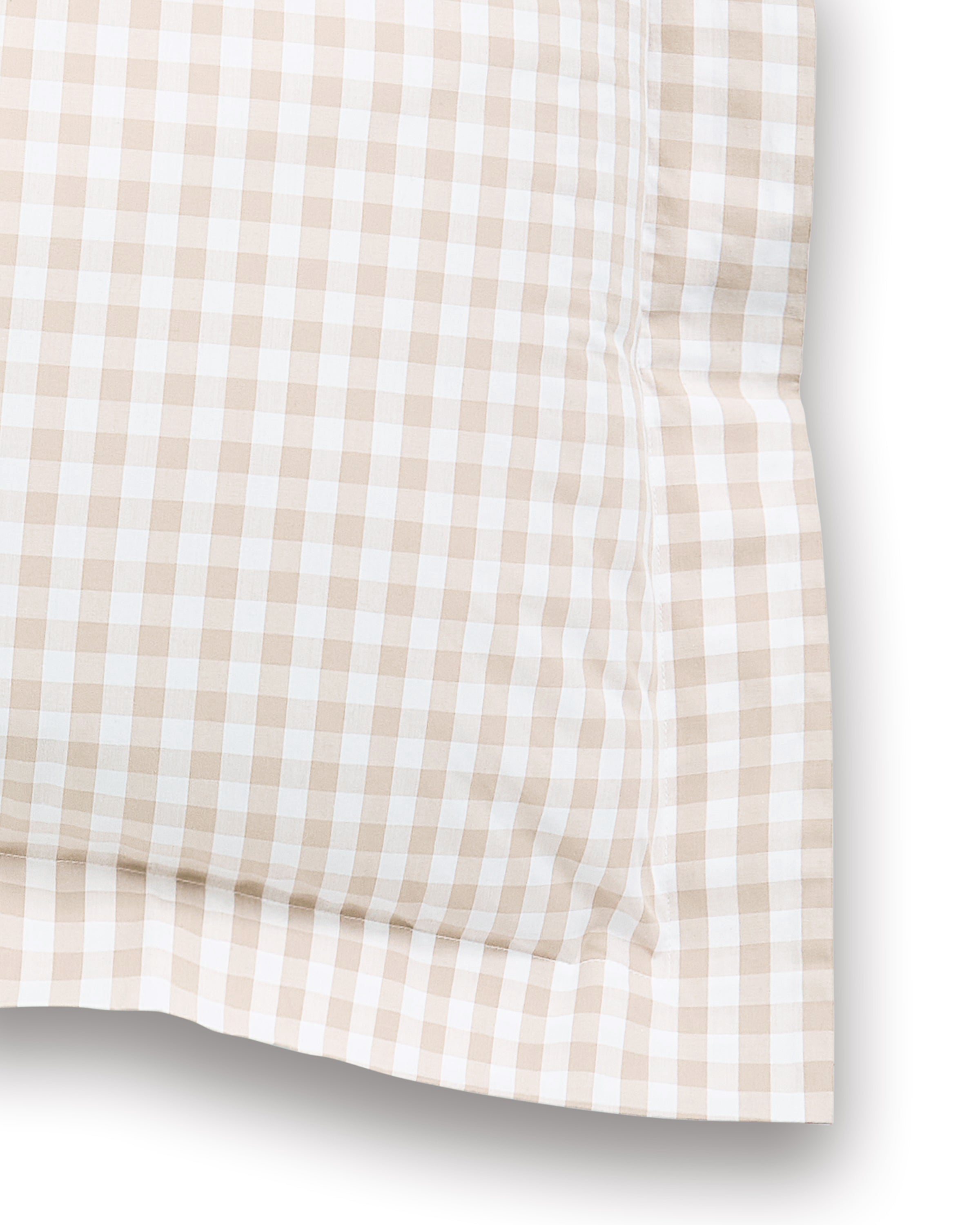 Luxe Premium Percale Euro Sham in Camel Gingham