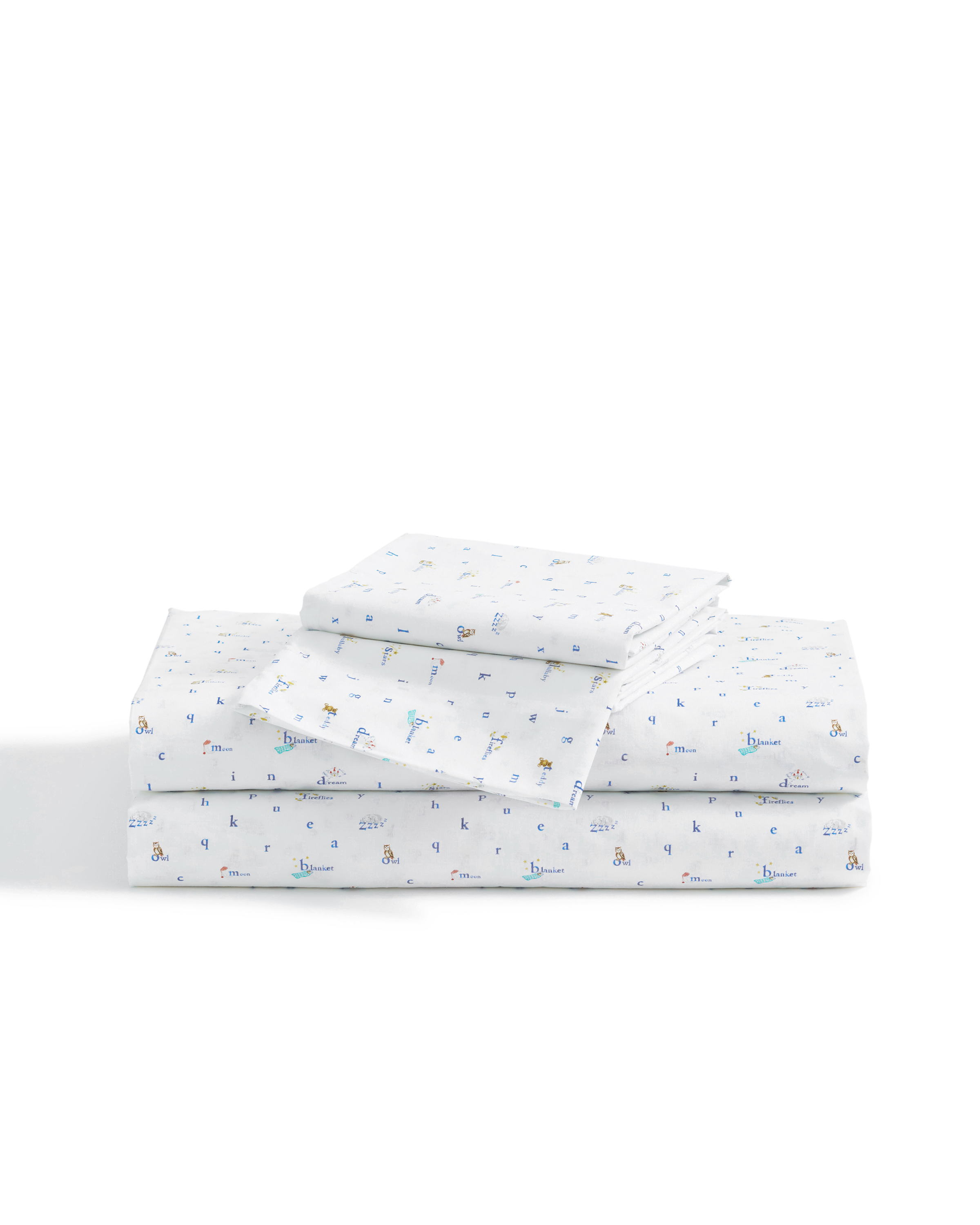 Luxe Premium Percale Bed Sheets in Letters and Lullabies