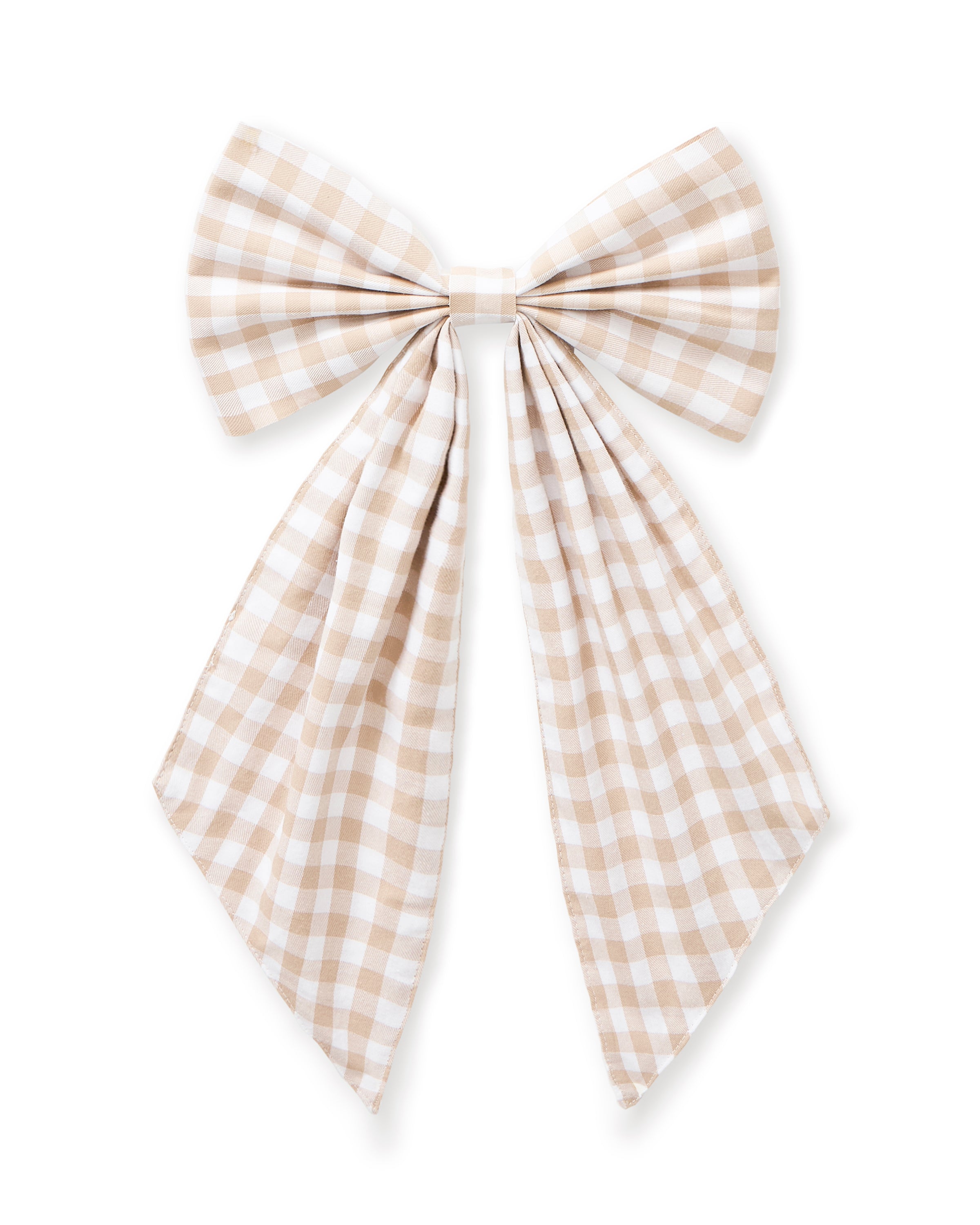 Wreath Bow in Camel Gingham