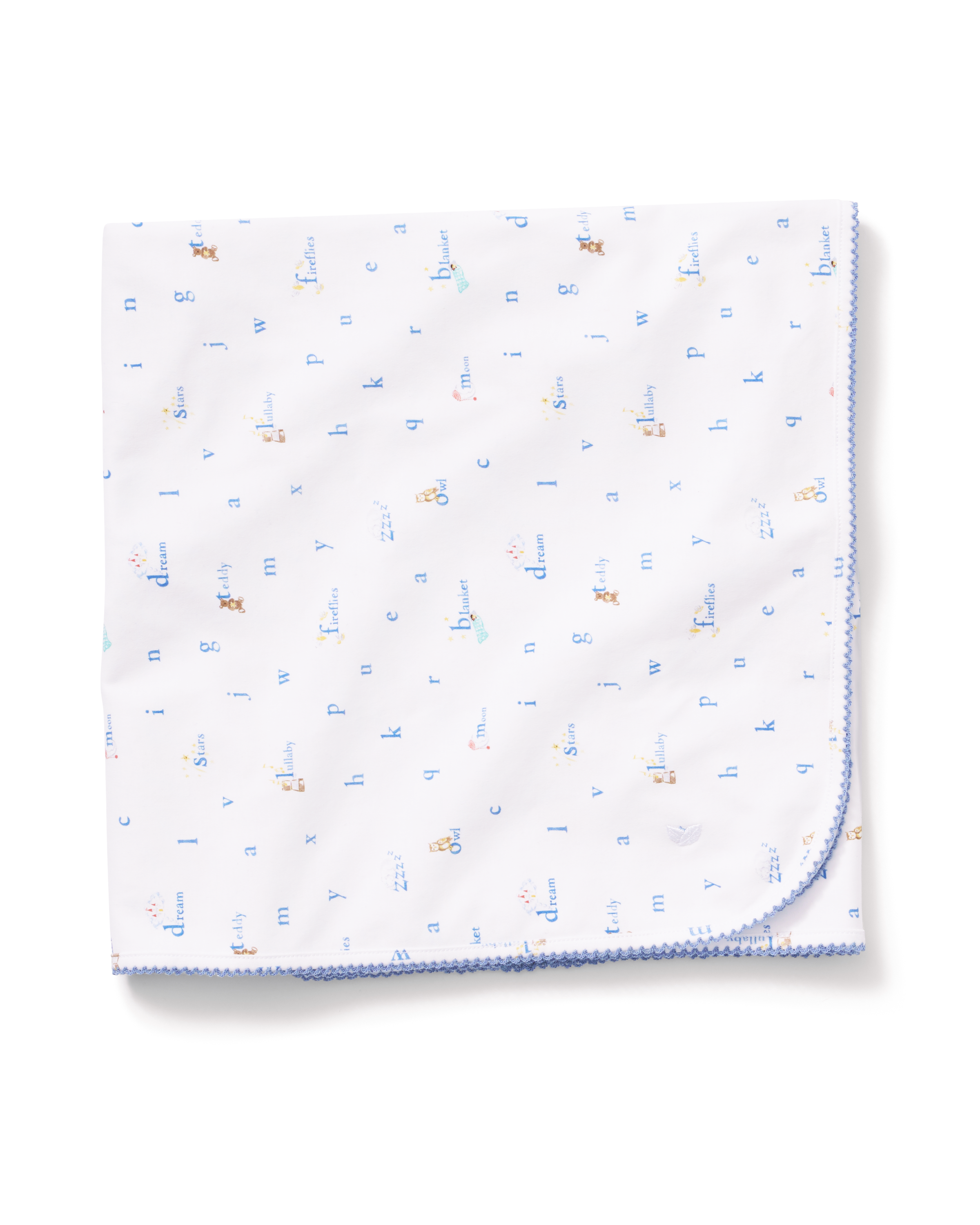 Pima Baby Blanket in Letters and Lullabies