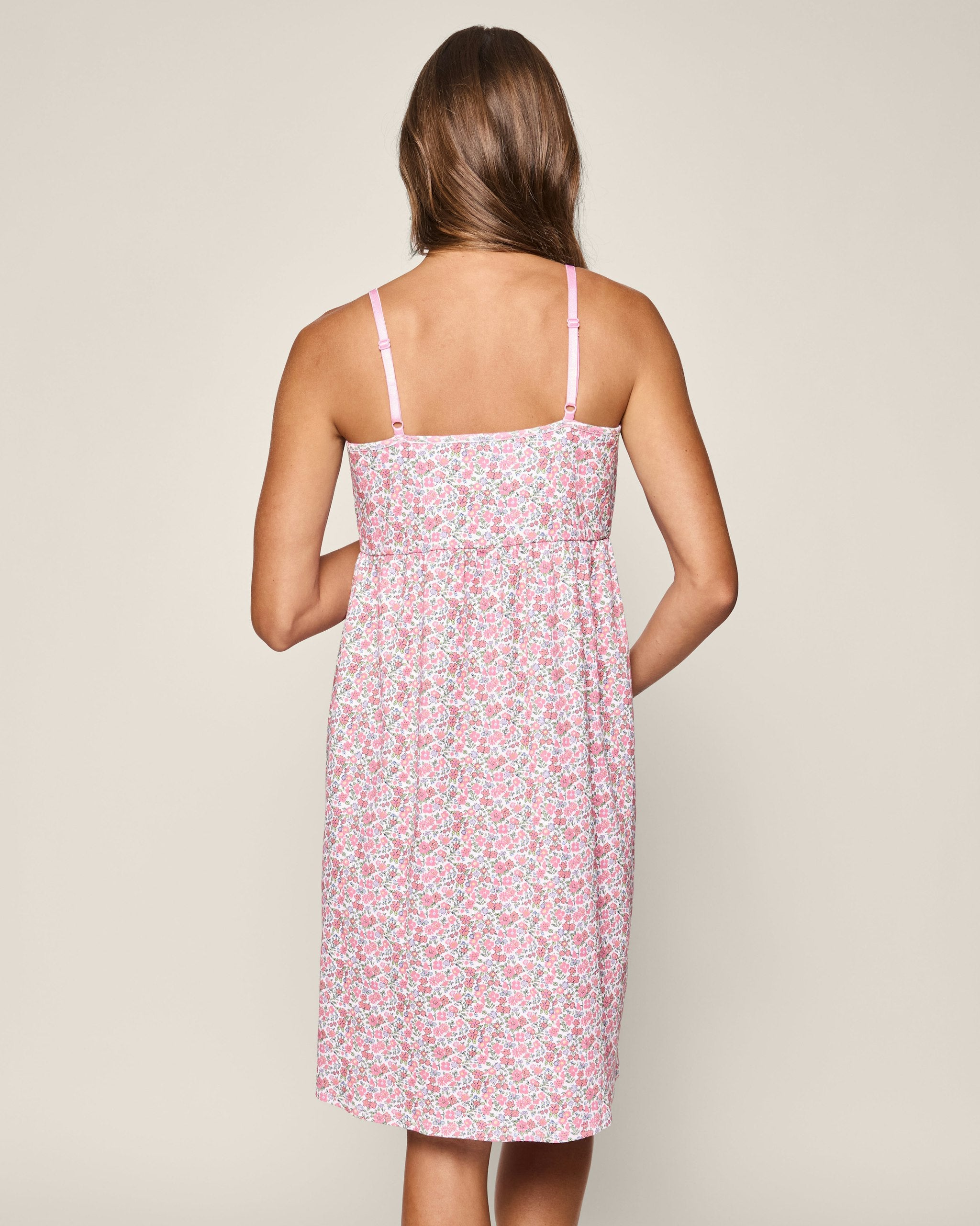 Women's Pima Maternity Nightgown in Dorset Floral in Fleurs de Rose#Color_Fleurs de Rose