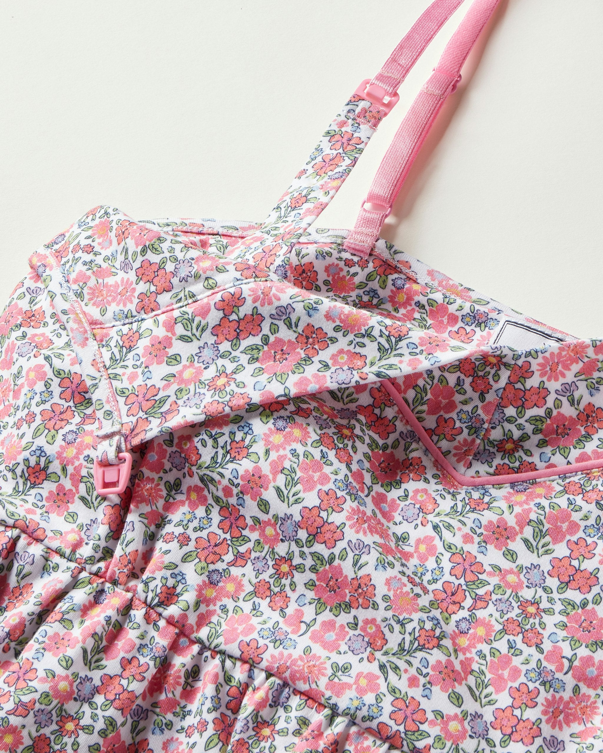 Women's Pima Maternity Nightgown in Dorset Floral in Fleurs de Rose#Color_Fleurs de Rose