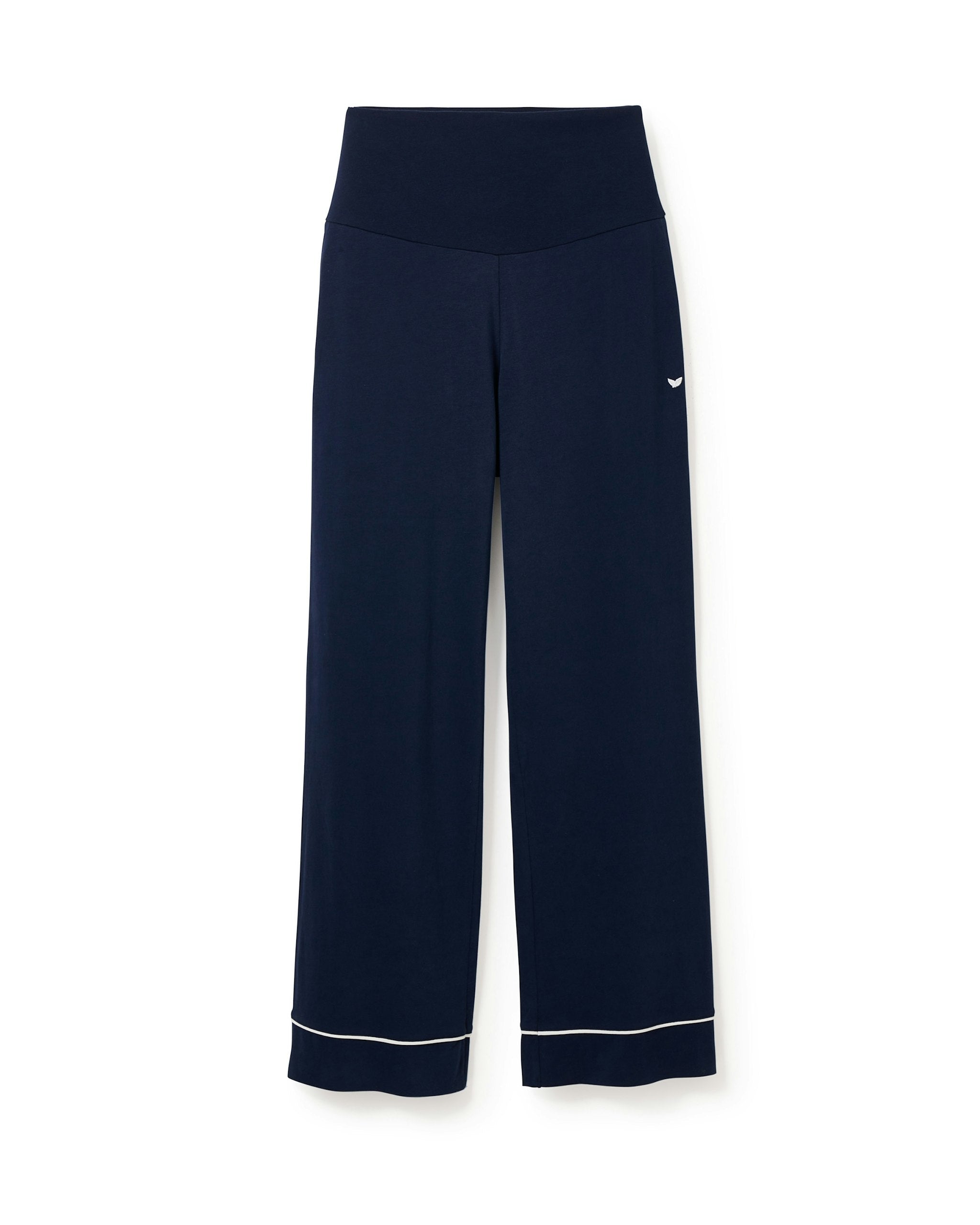 Women's Pima Maternity Pants in Light Heather Grey in Navy#Color_Navy