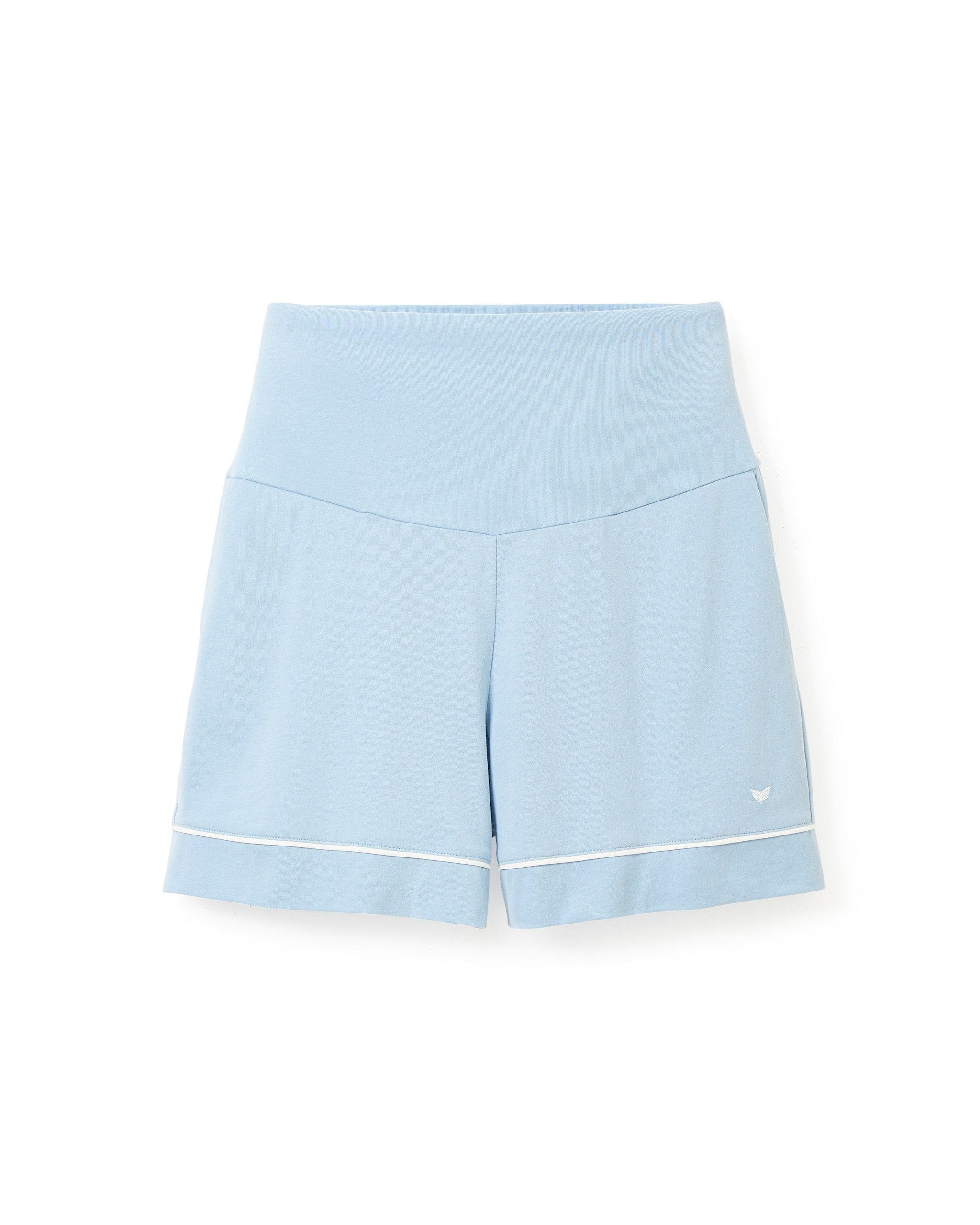 Women's Pima Maternity Shorts in Light Heather Grey in Periwinkle#Color_Periwinkle