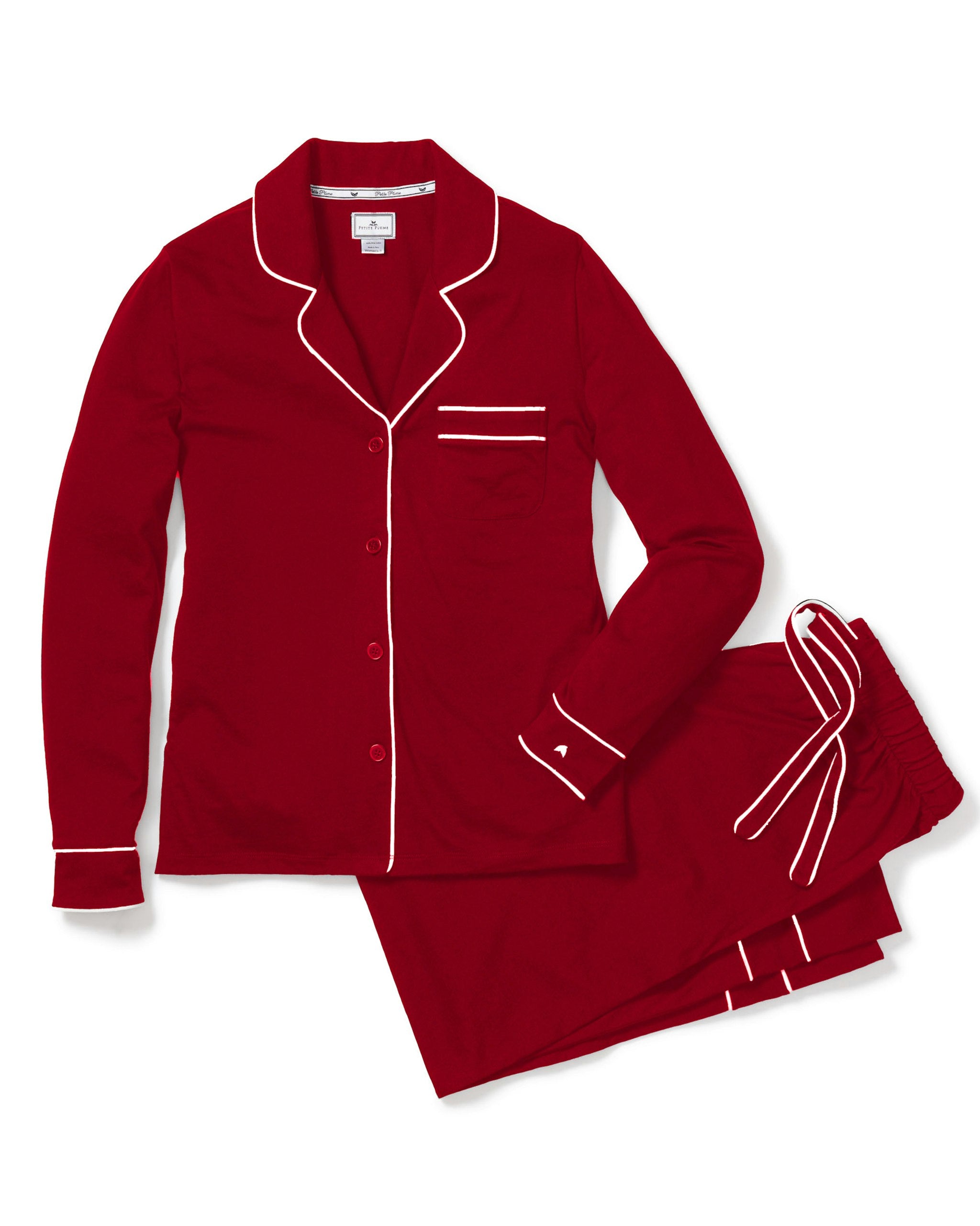 Women's Pima Astaire Pajama Set in Bordeaux in Bordeaux#Color_Bordeaux