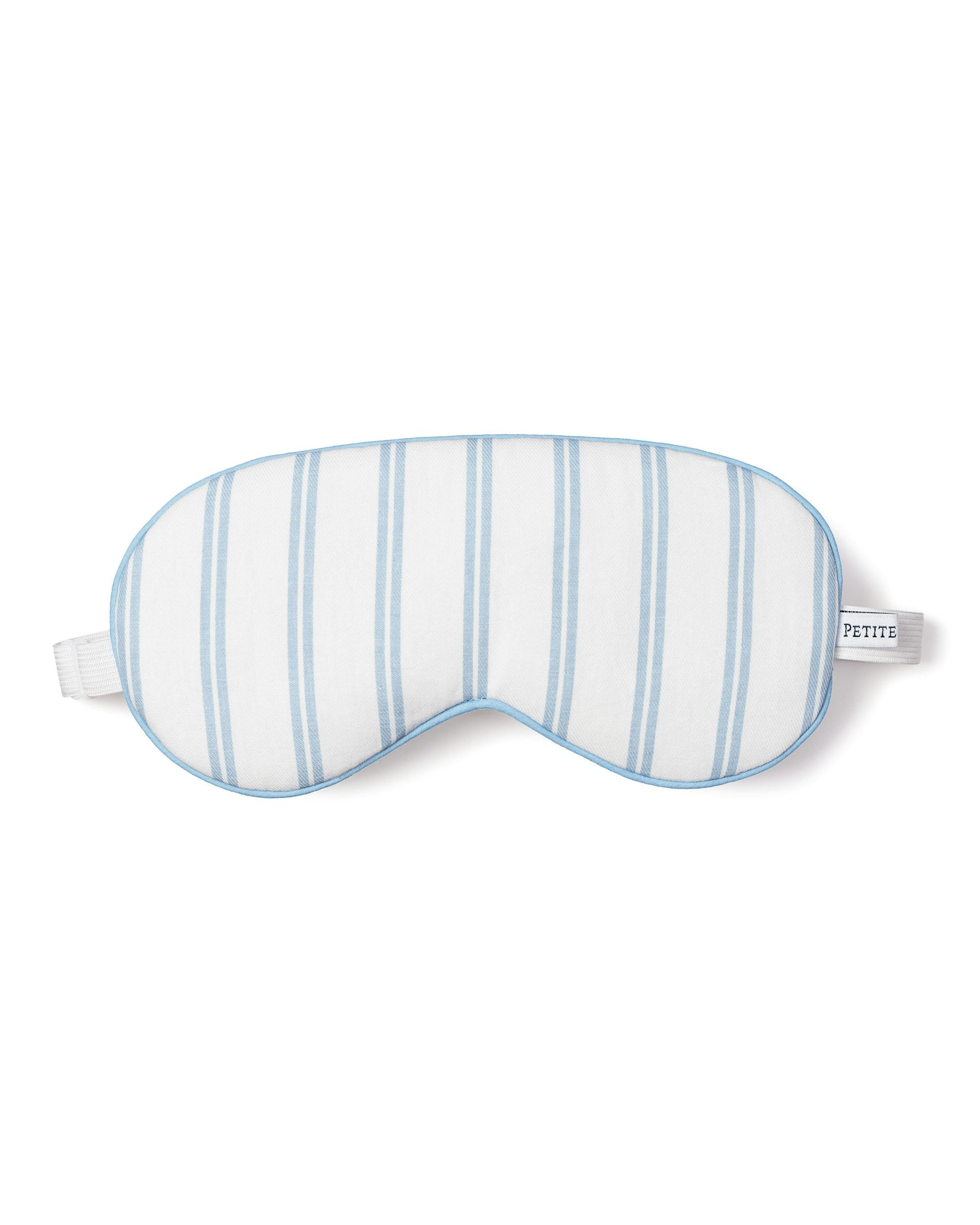 Adult's Pima Sleep Mask in Periwinkle Stripe in Periwinkle and White Stripe#Color_Periwinkle and White Stripe