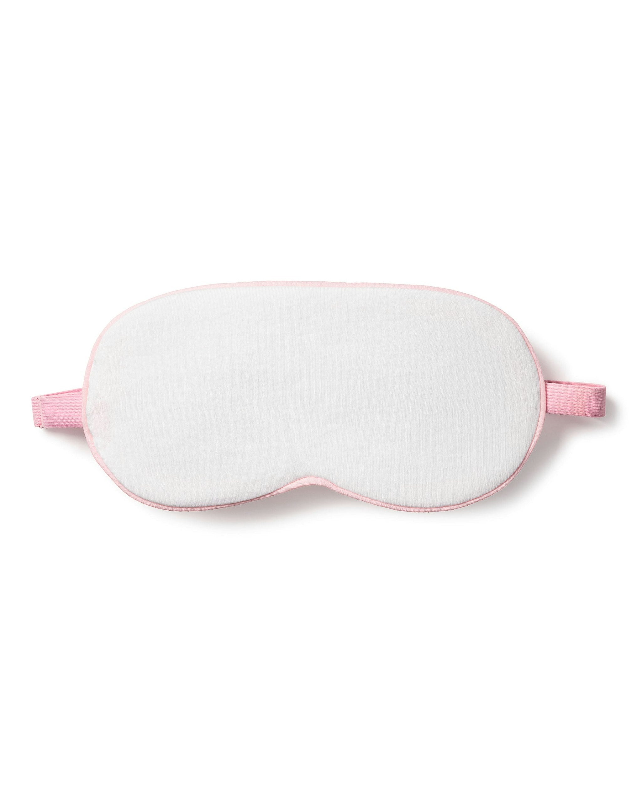 Women's Pima Sleep Mask in Bristol Bay in White with Pink Piping#Color_White with Pink Piping