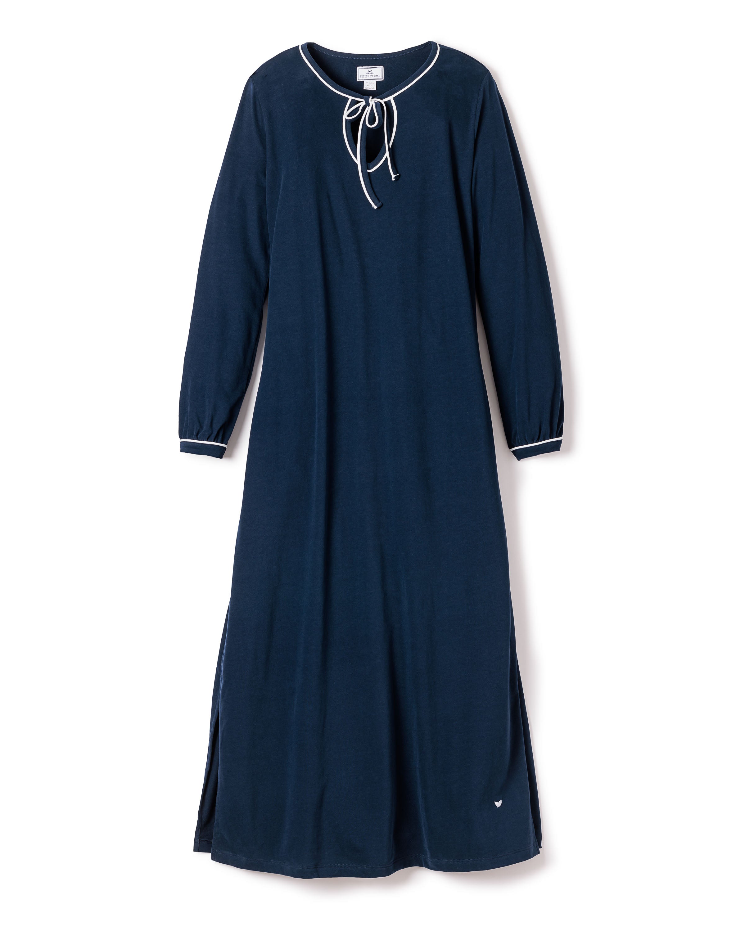 Women's Pima Harlow Nightgown in Navy in Navy#Color_Navy