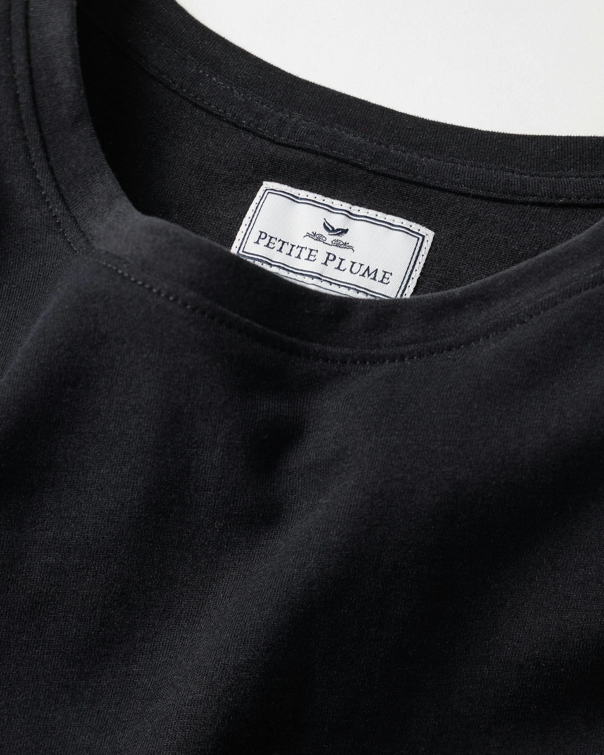 Women's Pima Short Sleeve Top in Camel in Black#Color_Black