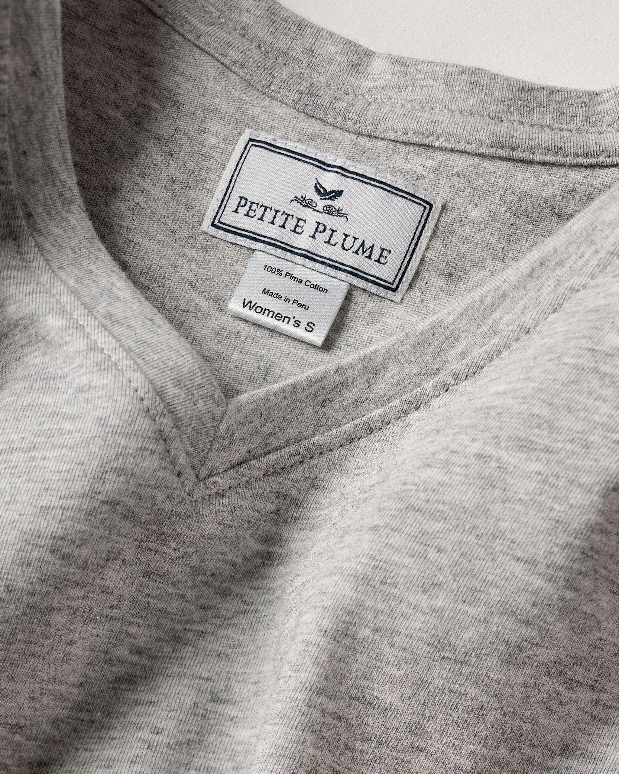 Women's Pima Short Sleeve Top in Light Heather Grey in Light Heather Grey#Color_Light Heather Grey