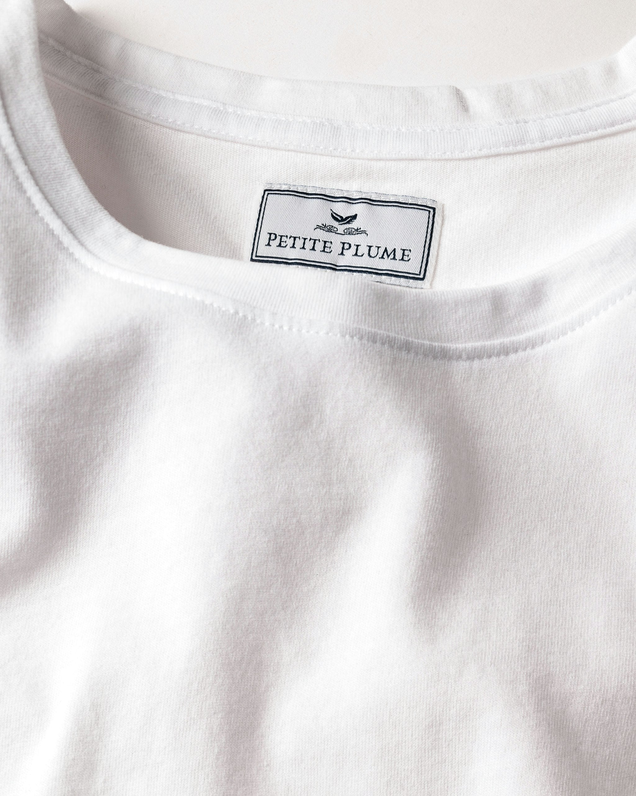 Women's Pima Long Sleeve Top in Dark Heather Grey in White#Color_White