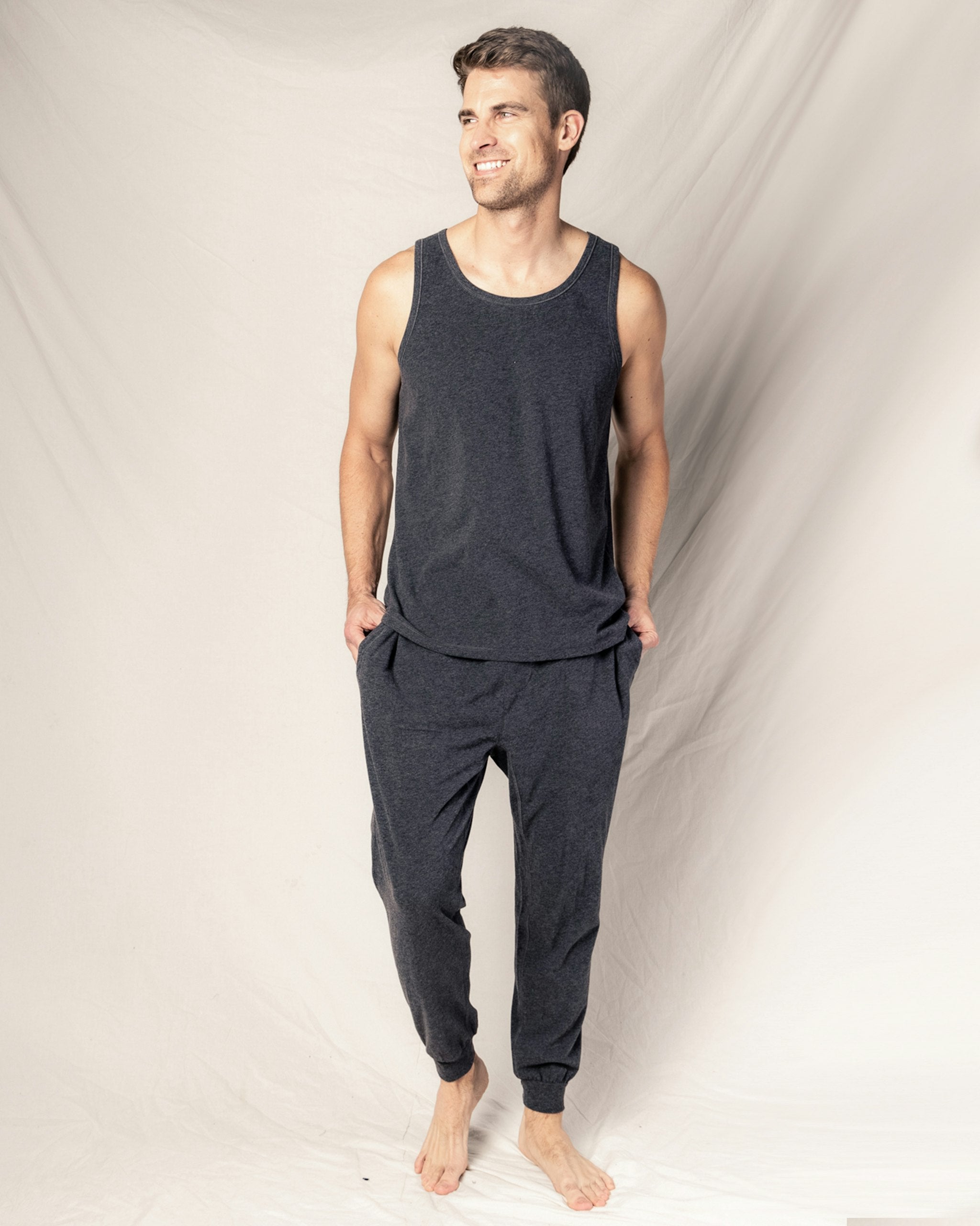 Men's Pima Tank Top in Dark Heather Grey in Dark Heather Grey#Color_Dark Heather Grey