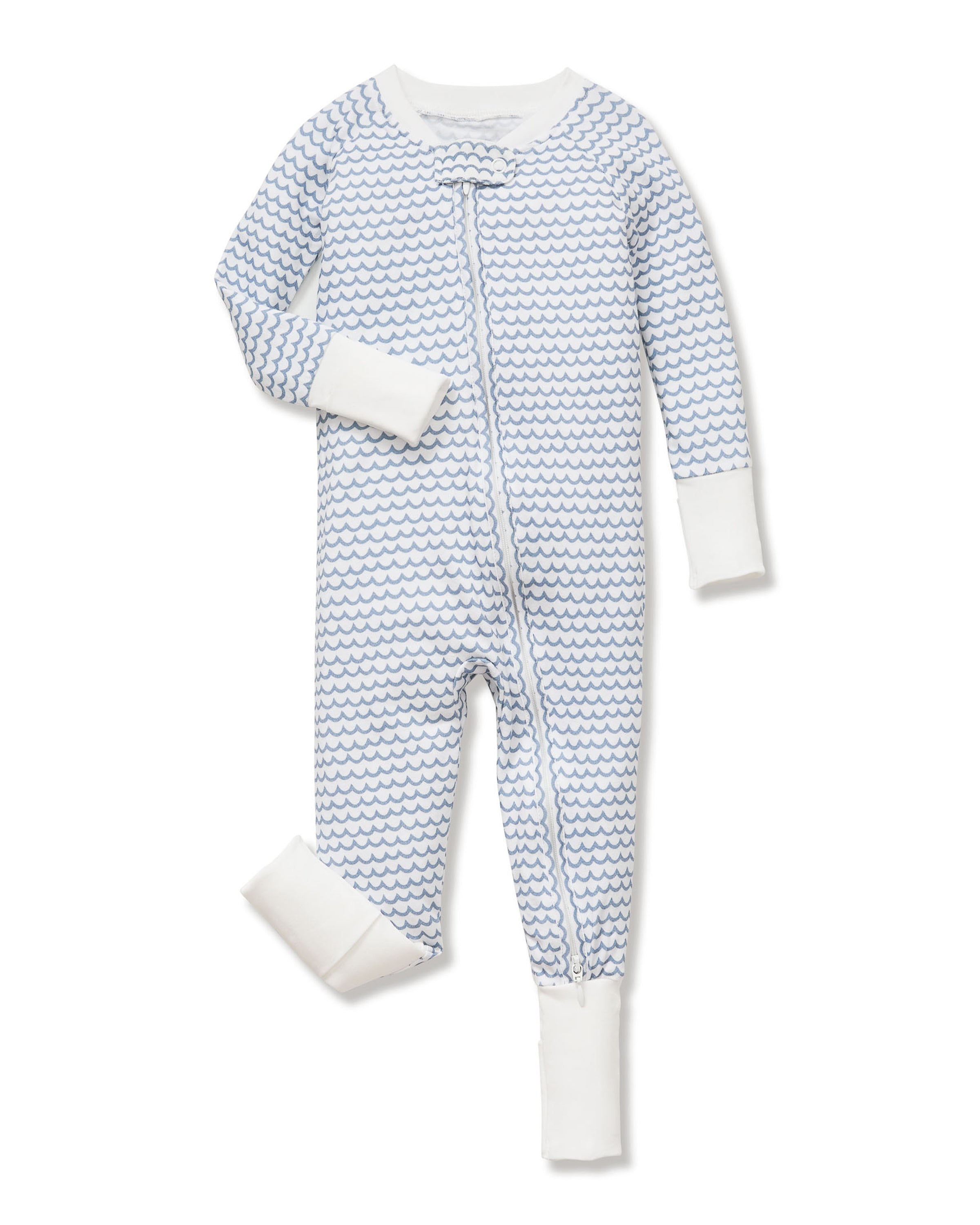 Baby's Pima Peekaboo Romper in La Mer