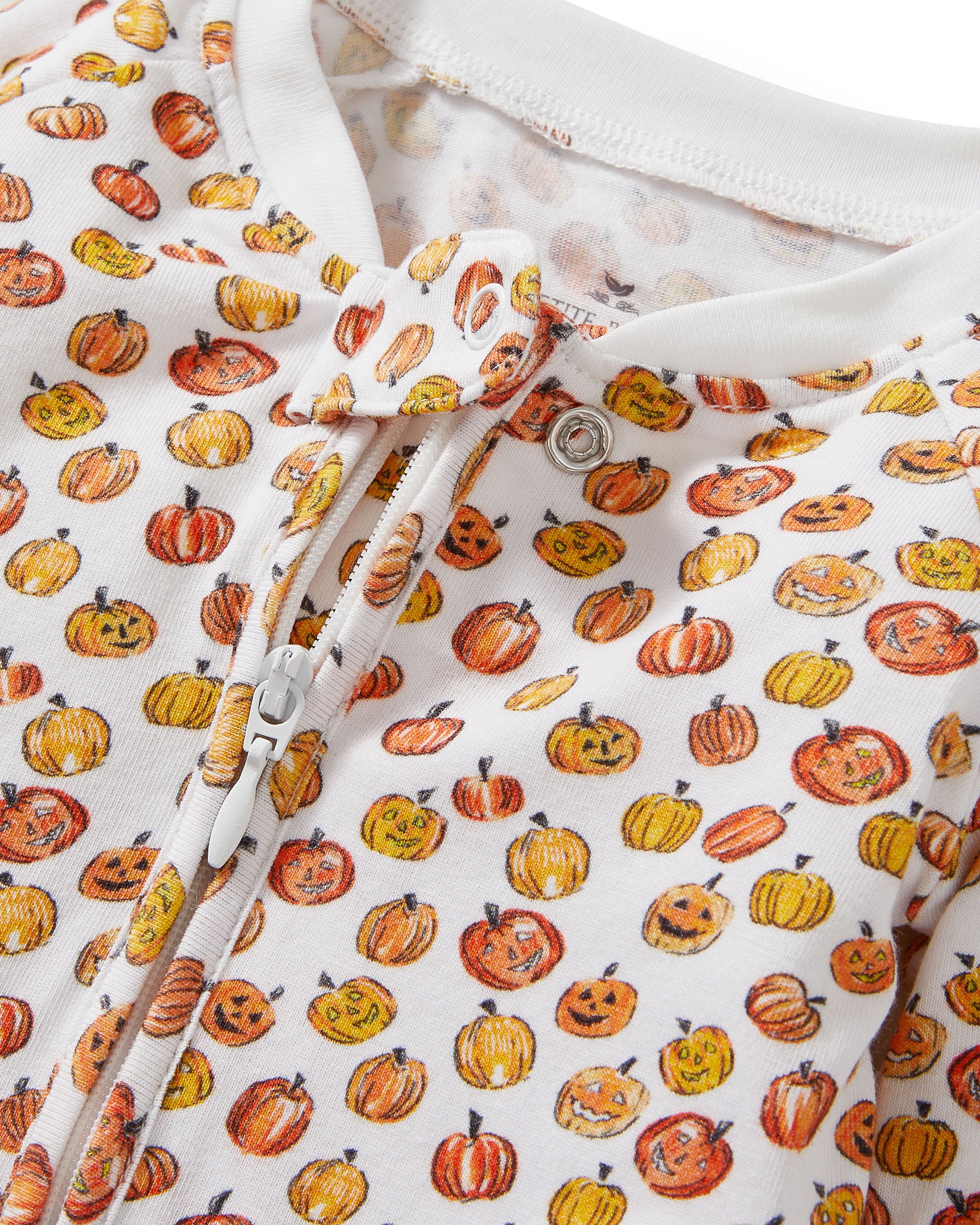 Baby's Pima Peekaboo Romper in Pumpkin Patch