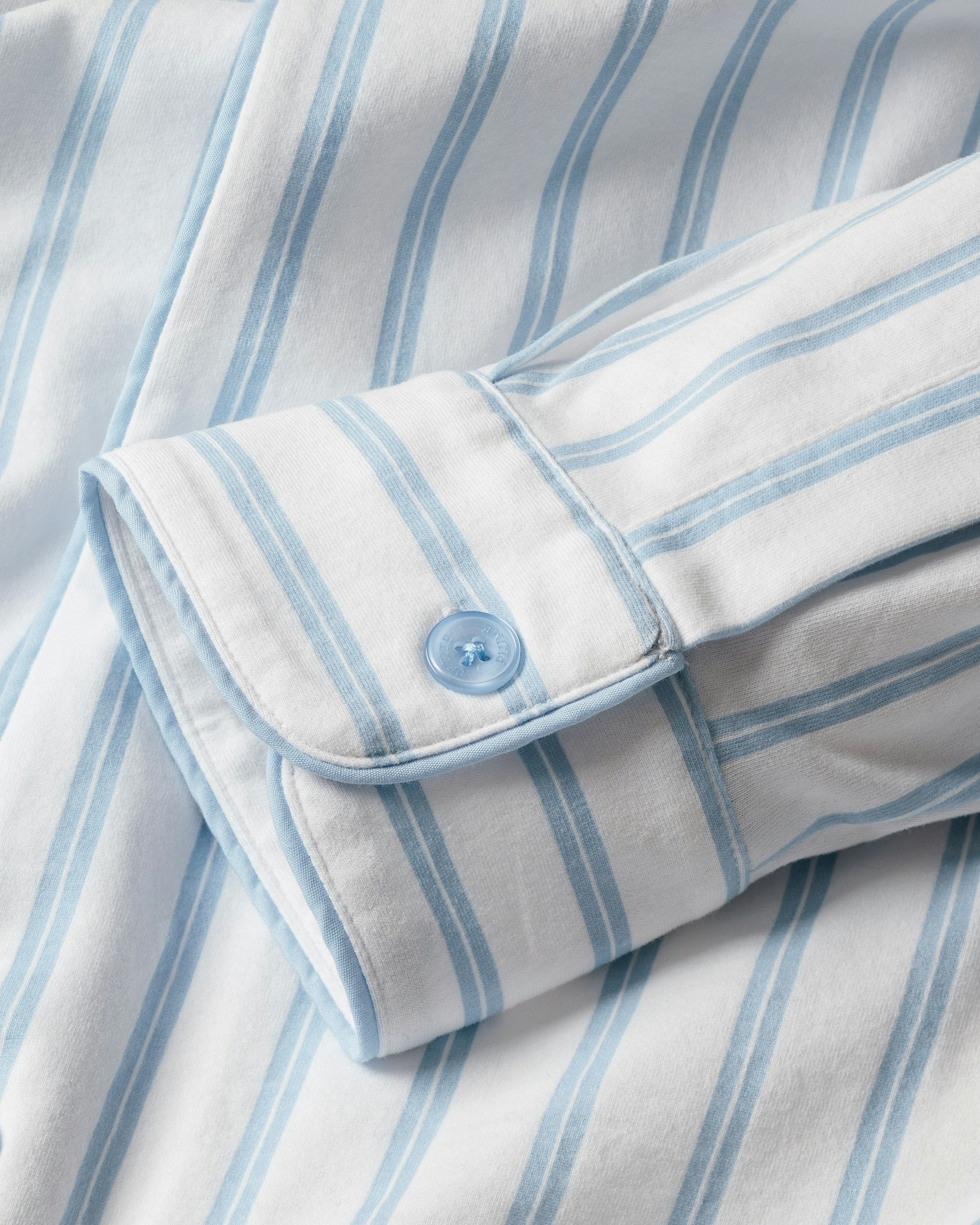 Men's Pima Pajama Set in Periwinkle and White Stripe in Periwinkle and White Stripe#Color_Periwinkle and White Stripe