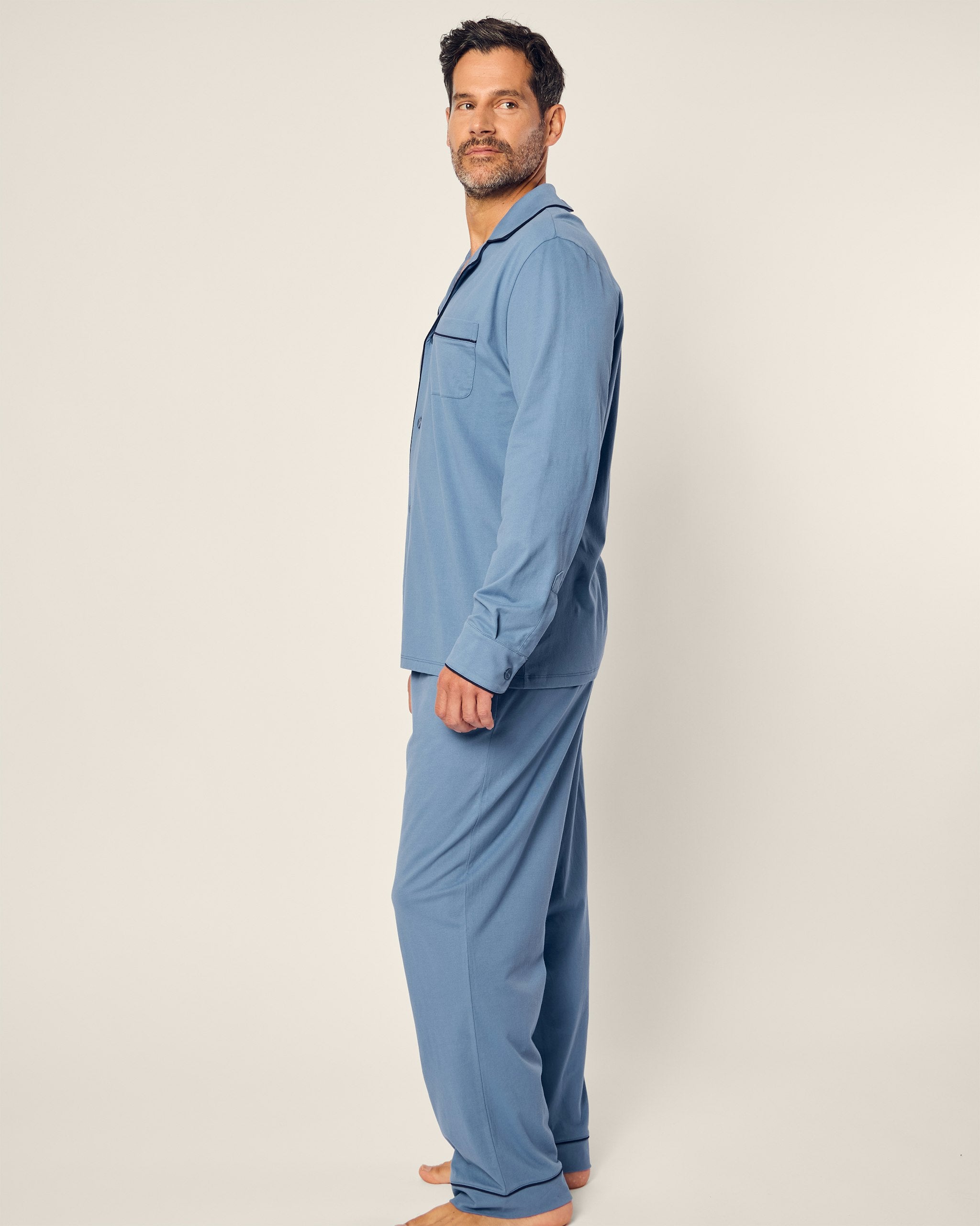 Men's Pima Pajama Set in Mystique Blue in Mystique Blue#Color_Mystique Blue