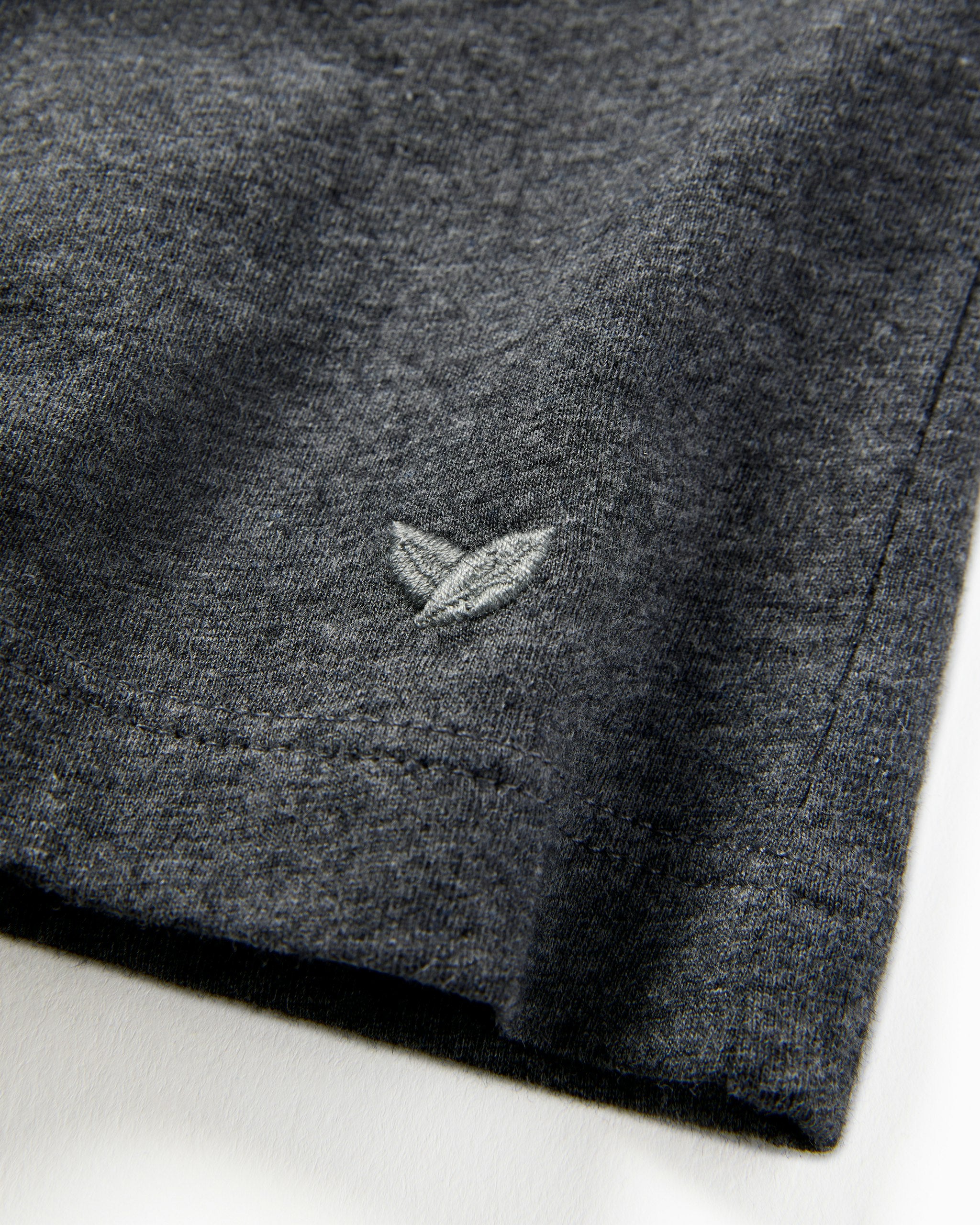Men's Pima Crew Neck Short Sleeve Top in Navy in Dark Heather Grey#Color_Dark Heather Grey