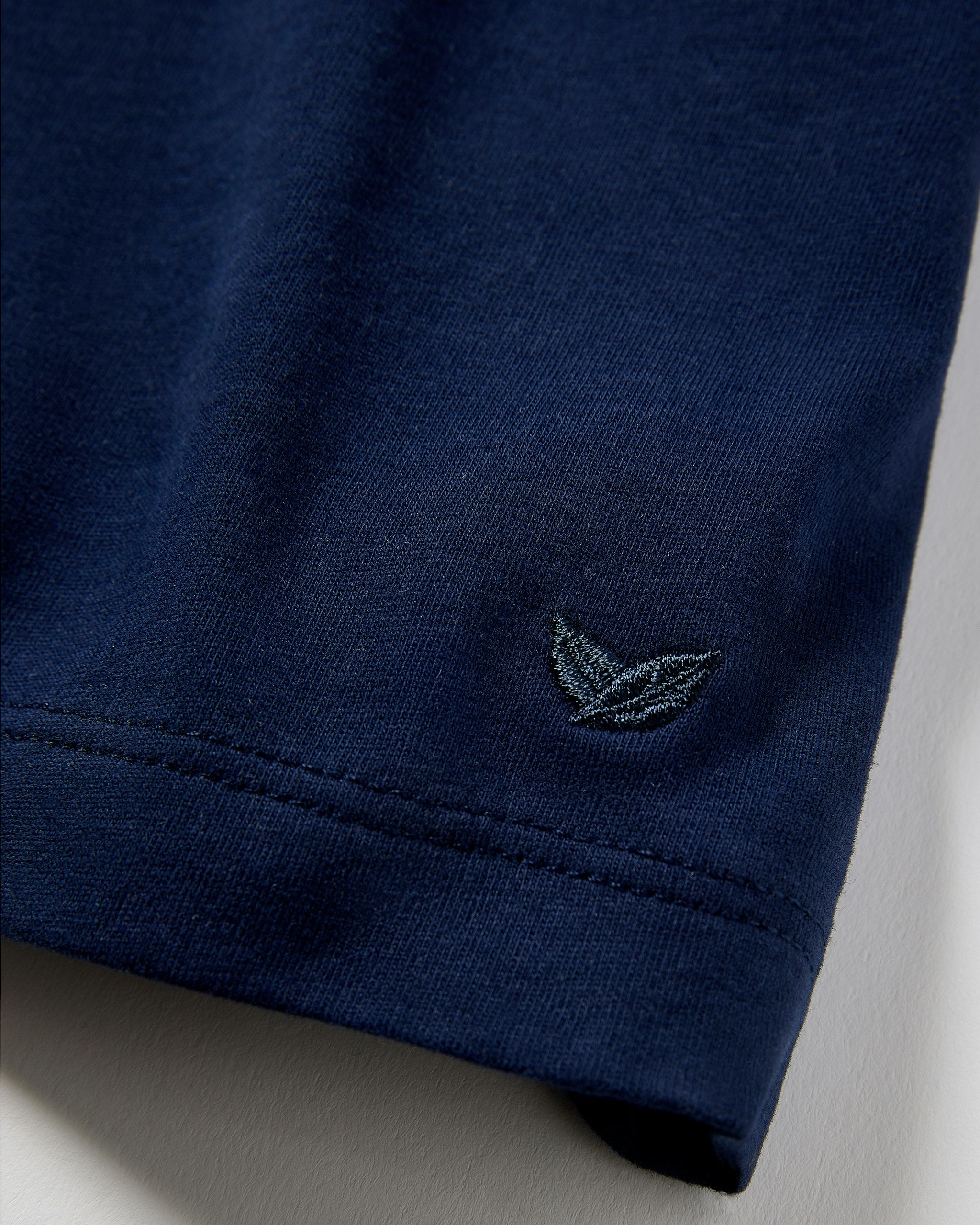 Men's Pima Crew Neck Short Sleeve Top in Navy in Navy#Color_Navy