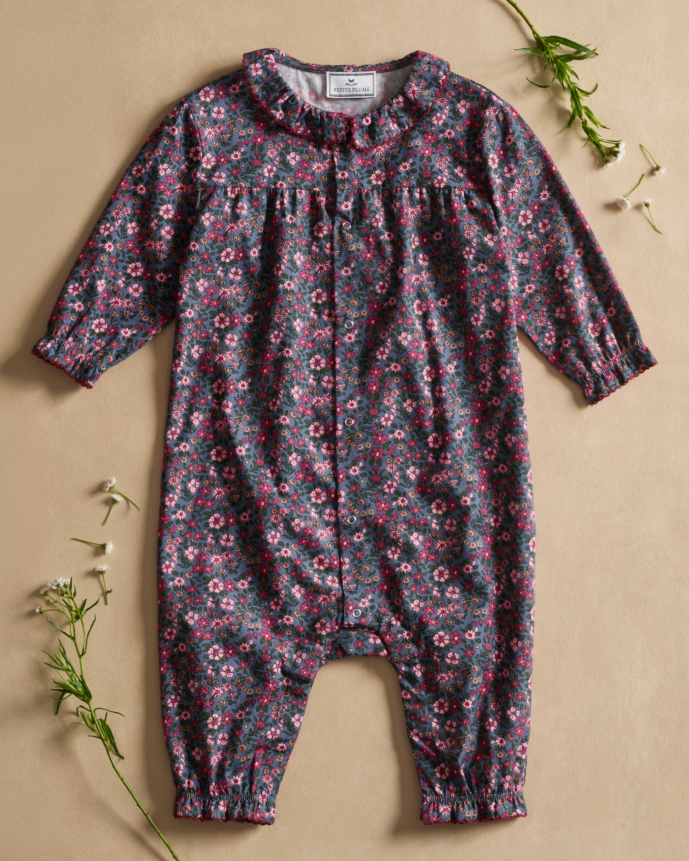 Baby's Twill Madeline Romper in Fleurs de Saison