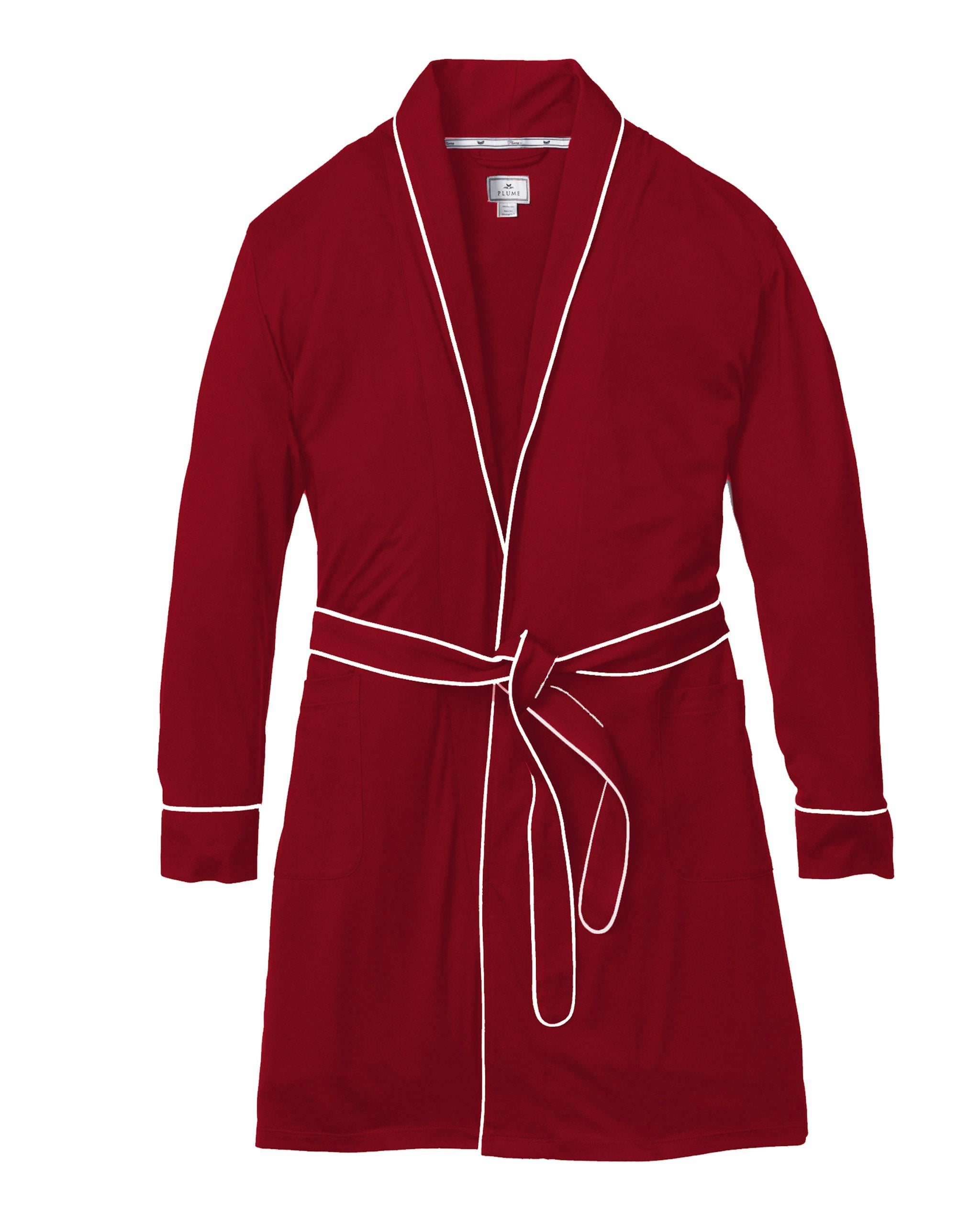 Women's Pima Robe in Bordeaux in Bordeaux#Color_Bordeaux