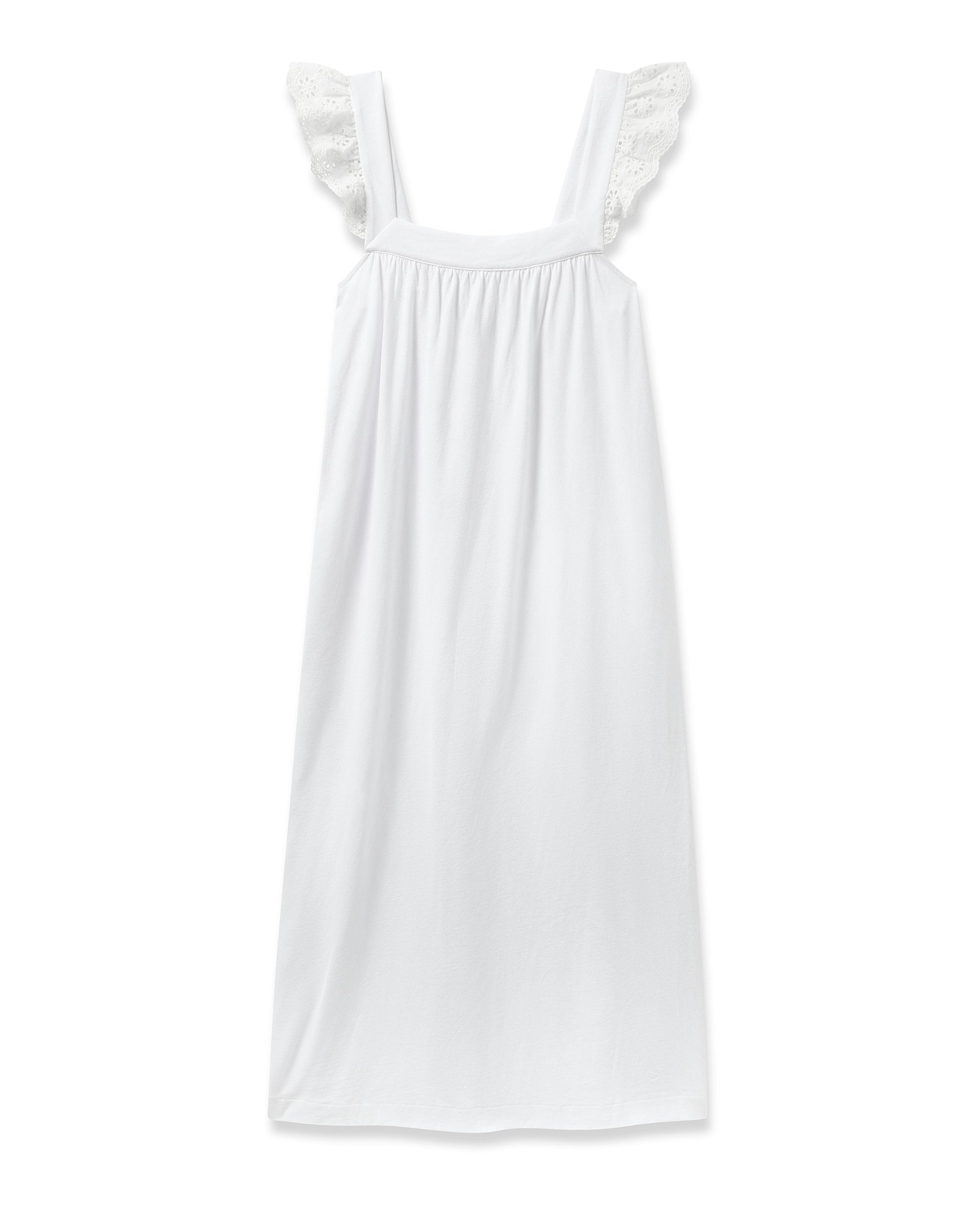 Women's Pima Clara Nightgown in White in White#Color_White
