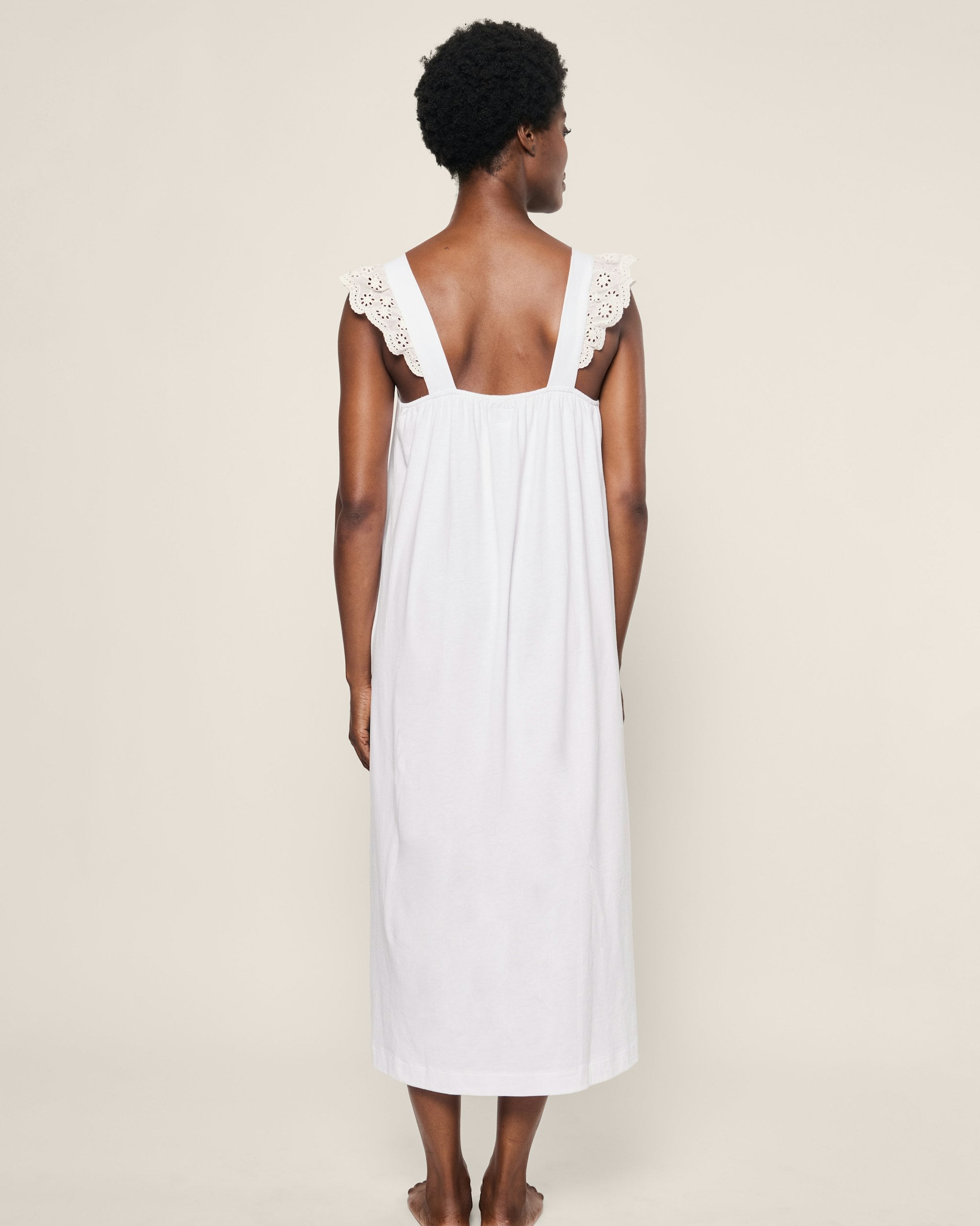 Women's Pima Clara Nightgown in White in White#Color_White