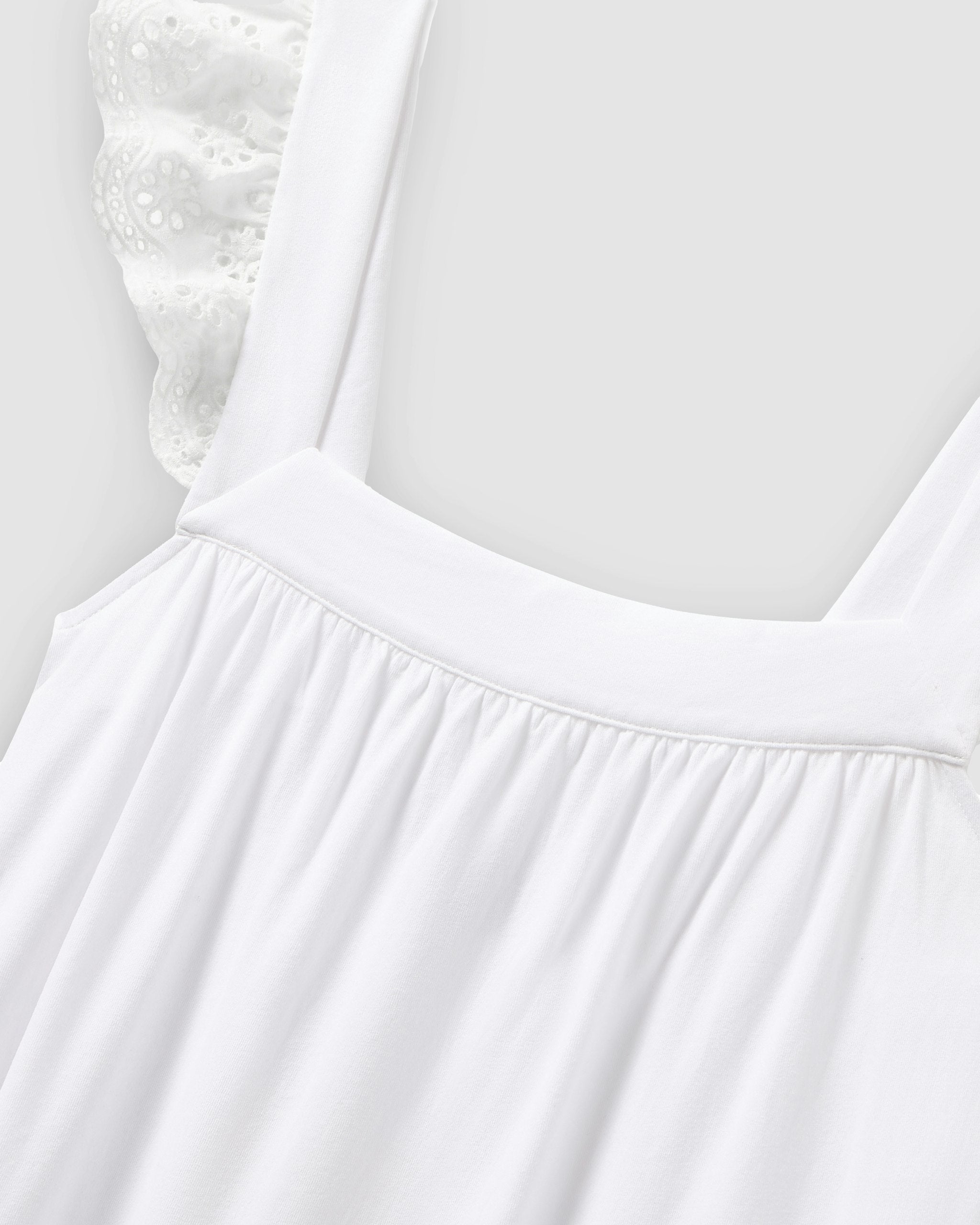 Women's Pima Clara Nightgown in White in White#Color_White