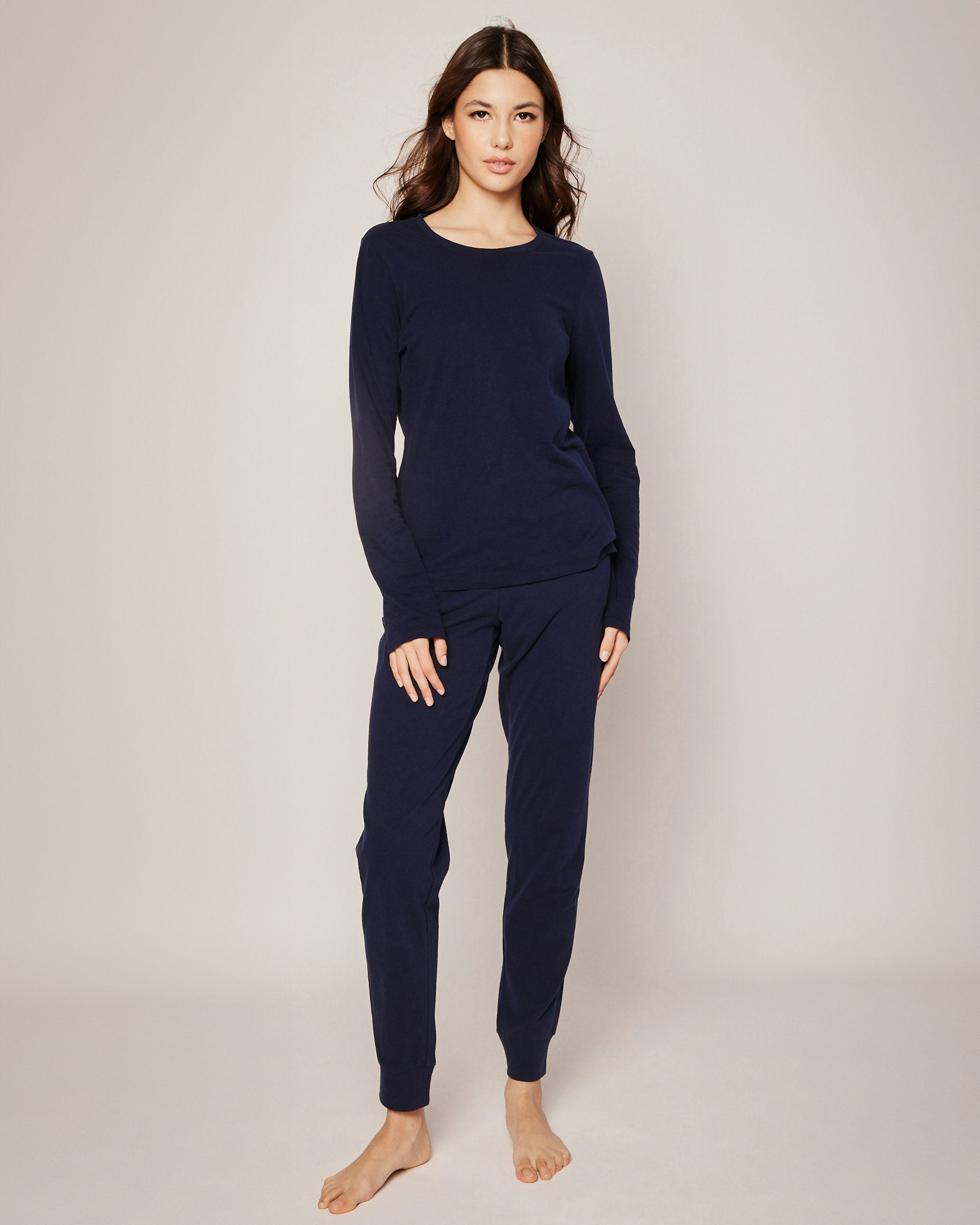 Women's Pima Lounge Pants in Camel in Dark Heather Grey#Color_Dark Heather Grey
