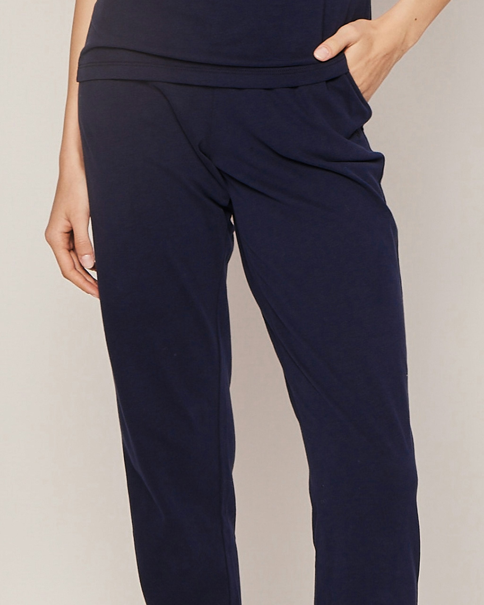 Women's Pima Lounge Pants in Camel in Dark Heather Grey#Color_Dark Heather Grey