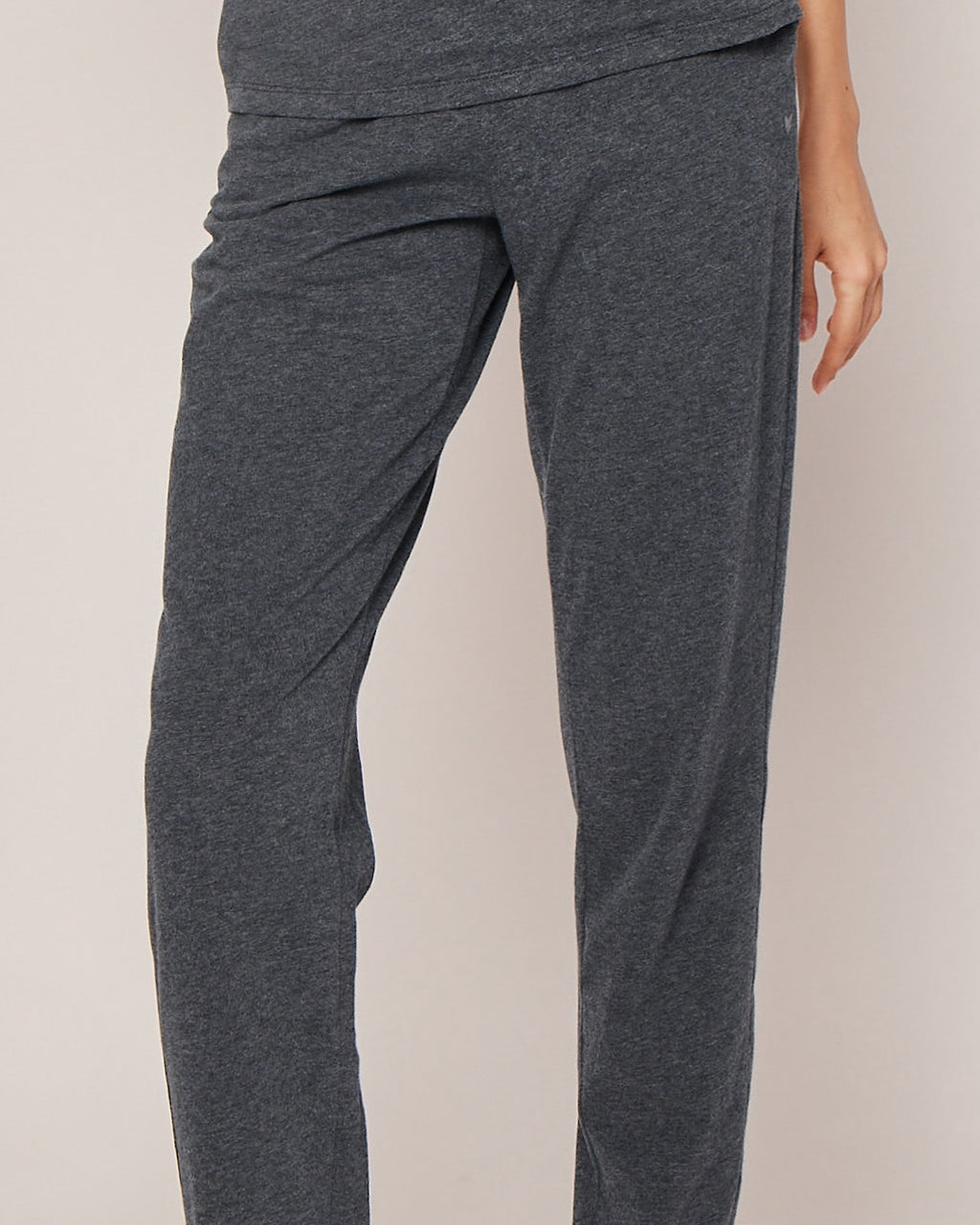 Women's Luxe Pima Dark Grey Lounge Pants Petite Plume