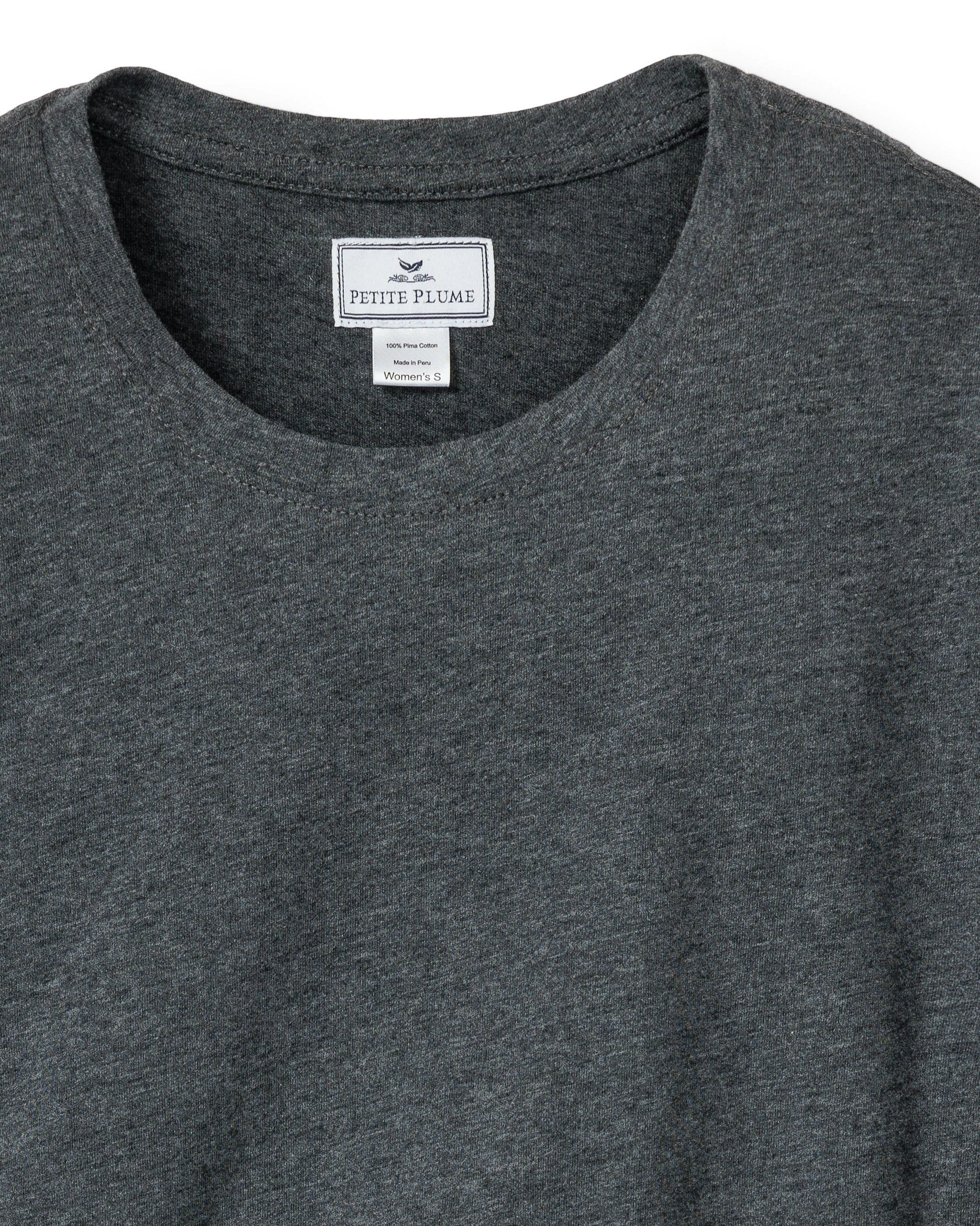 Women's Pima Long Sleeve Top in Dark Heather Grey in Dark Heather Grey#Color_Dark Heather Grey