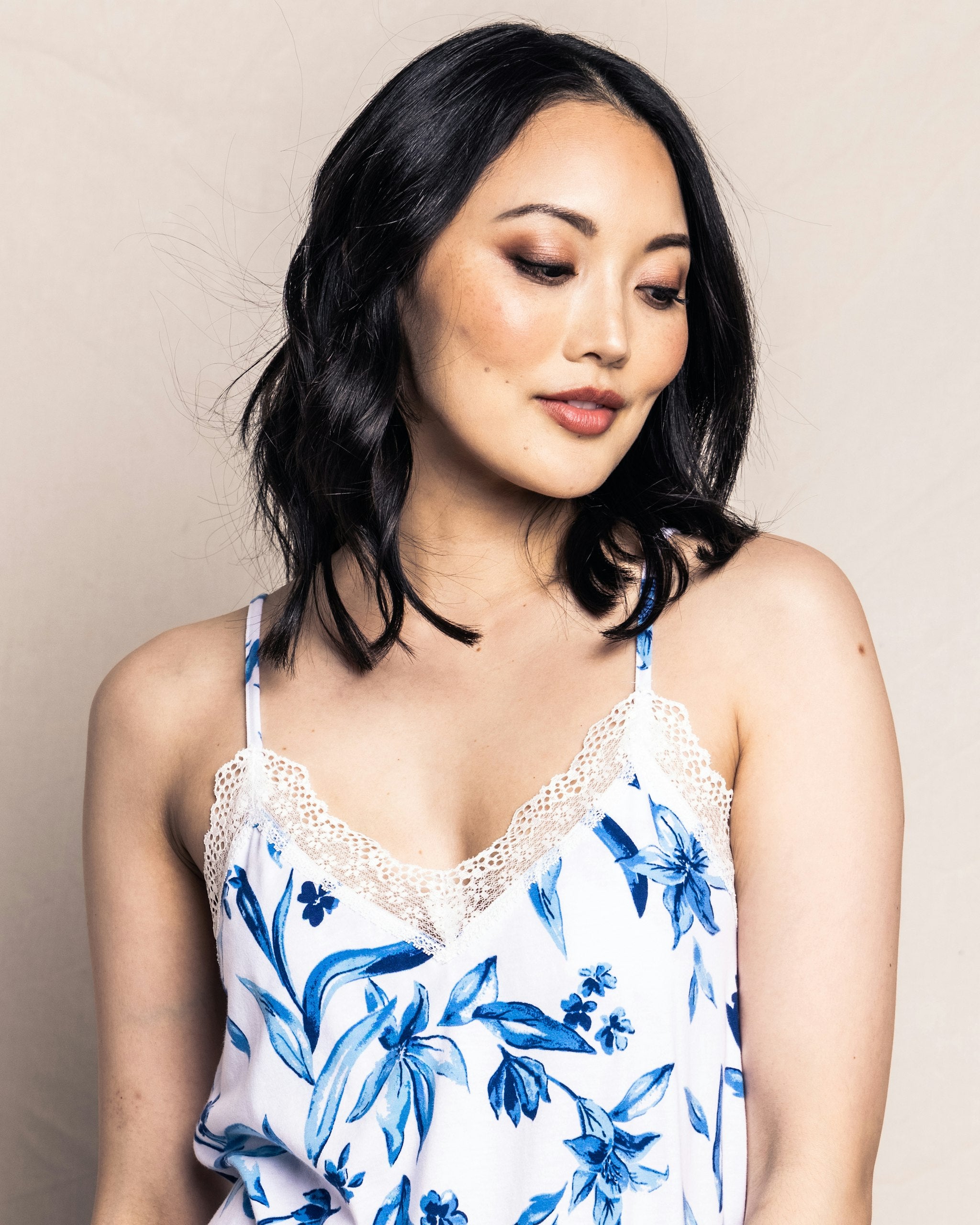 Women's Pima Lace Short Set in Songs of Santorini in Songs of Santorini#Color_Songs of Santorini