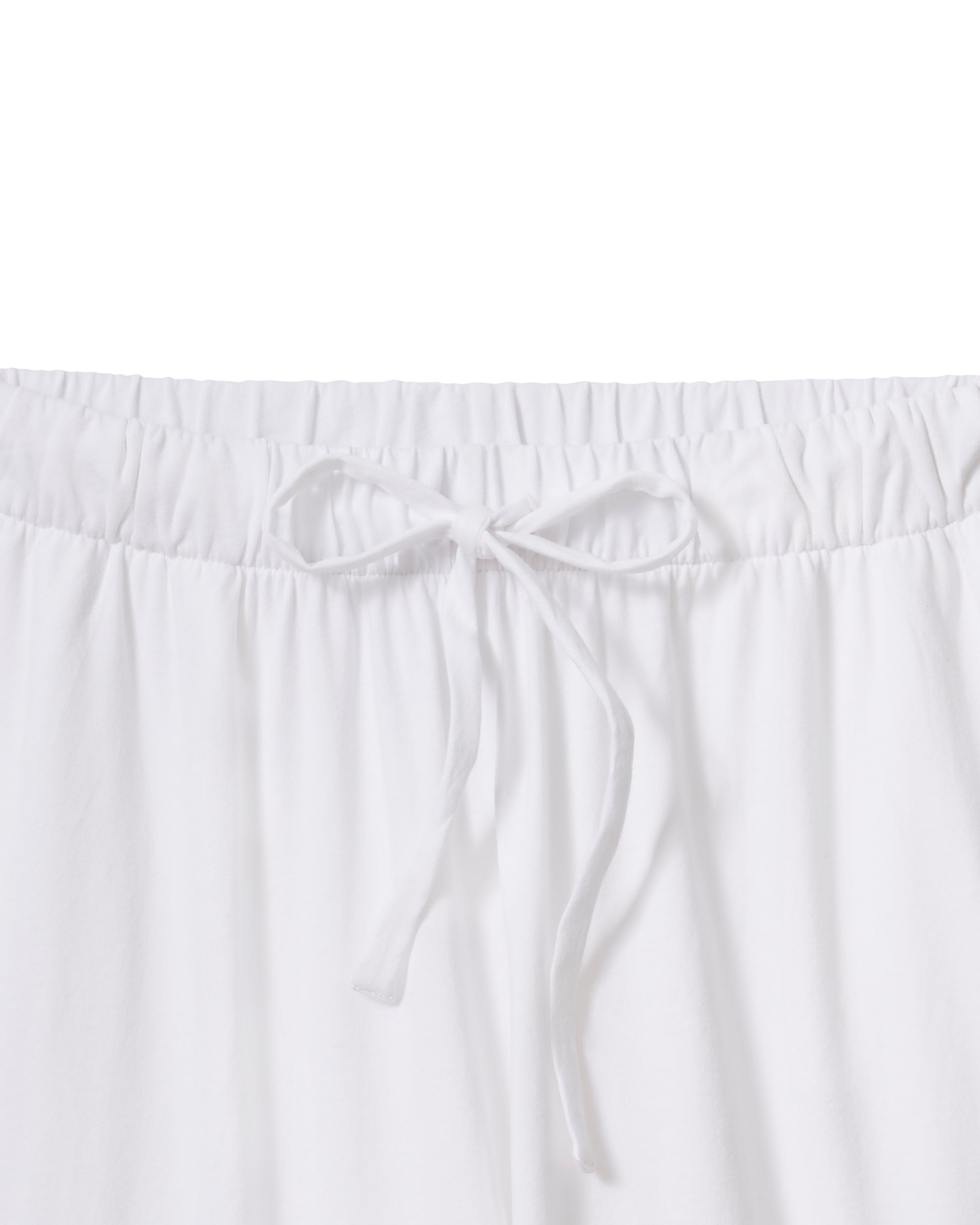The Olivia Wide Leg Pima Pajama Set in White