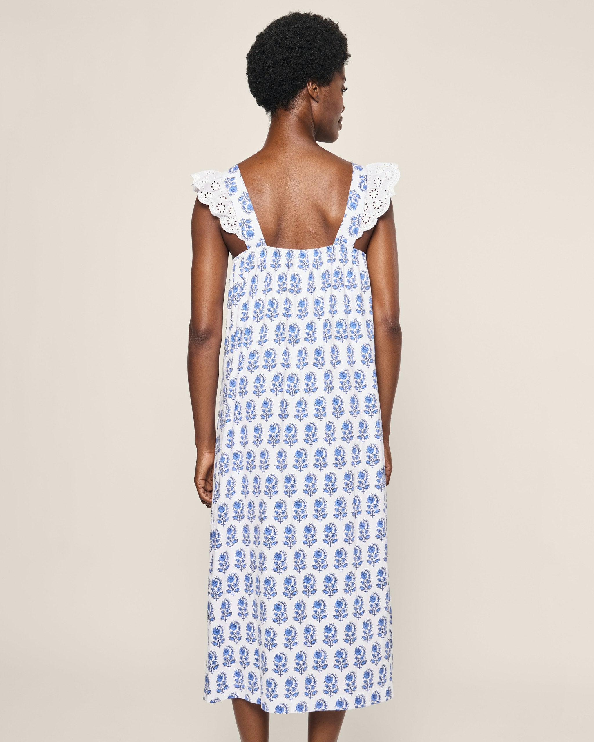 Women's Pima Clara Nightgown in Bristol Bay in Bristol Bay#Color_Bristol Bay