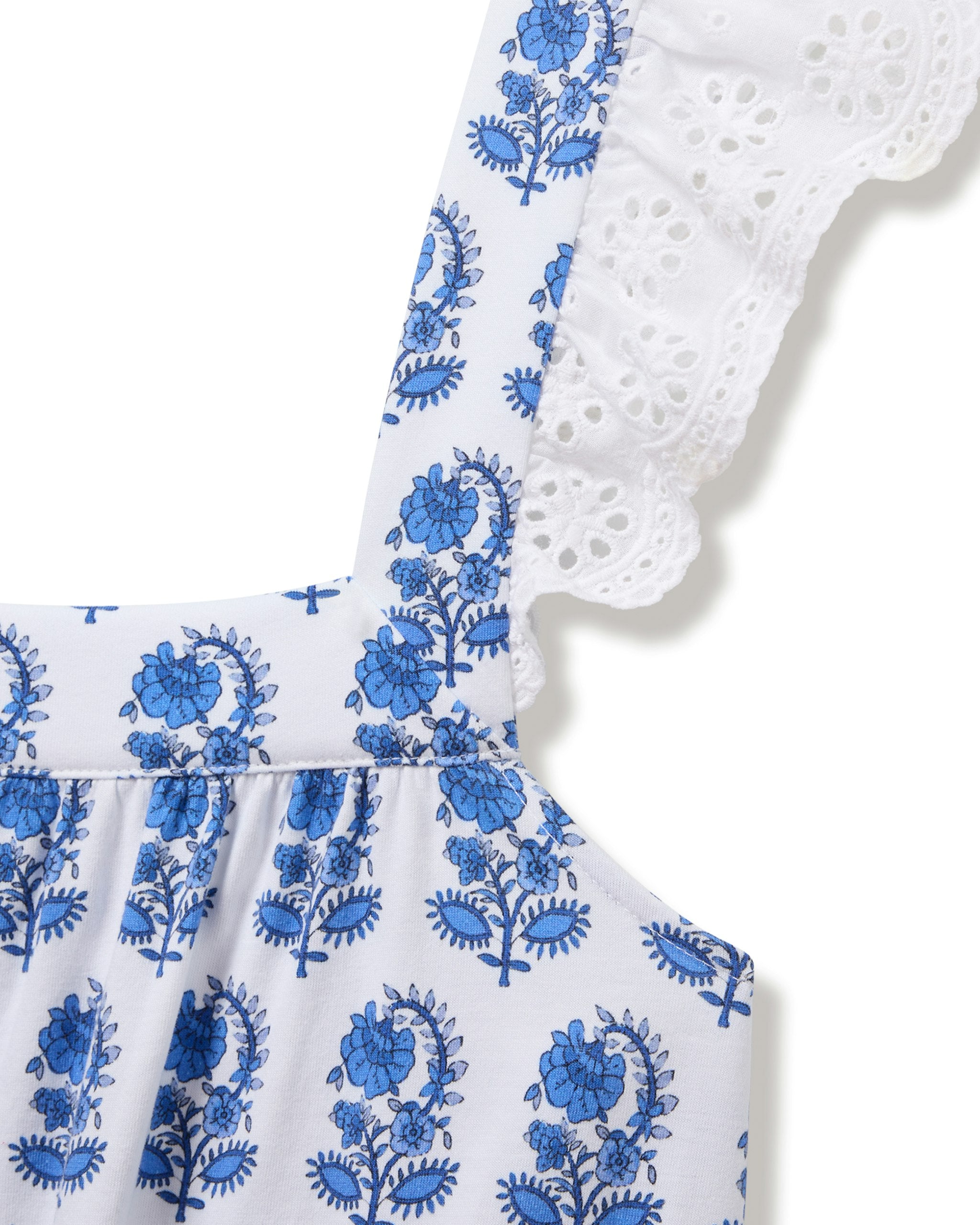 Women's Pima Clara Nightgown in Timeless Toile in Bristol Bay#Color_Bristol Bay