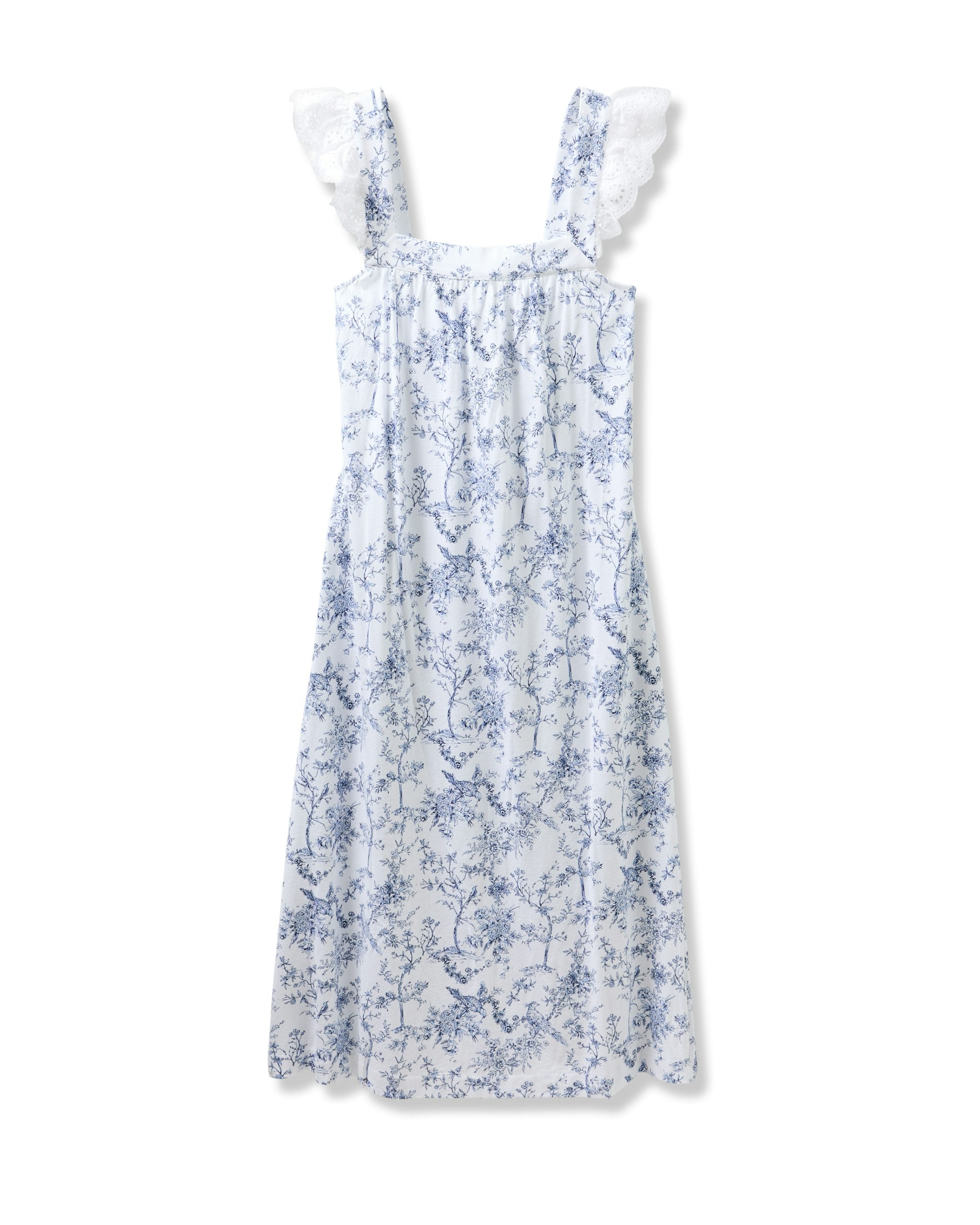 Women's Pima Clara Nightgown in Bristol Bay in Timeless Toile#Color_Timeless Toile