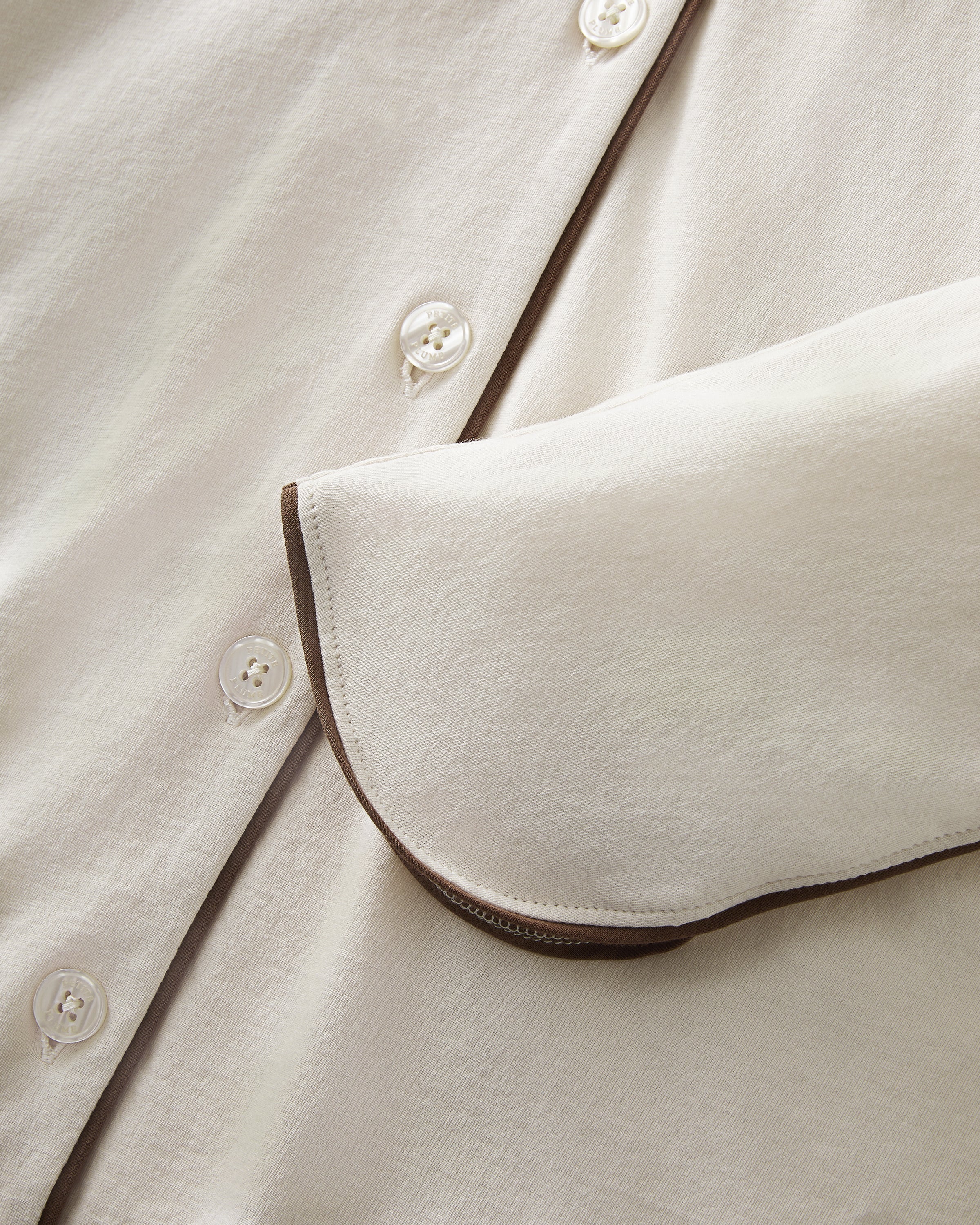 The Margaux Lightweight Pima Pajama Set in Ivory