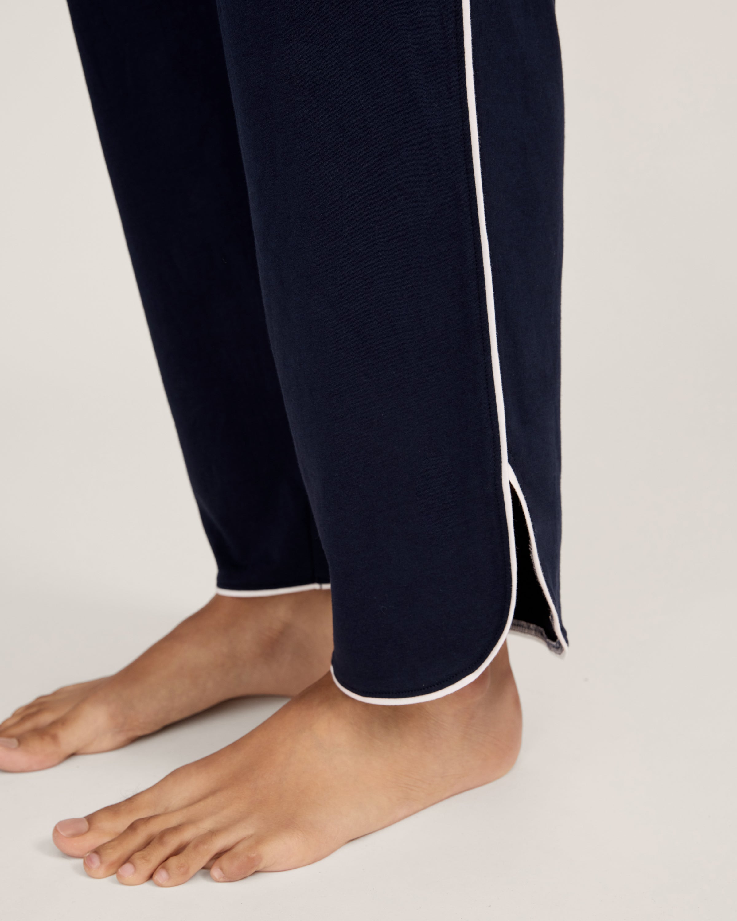 The Margaux Pima Pajama Set in Navy