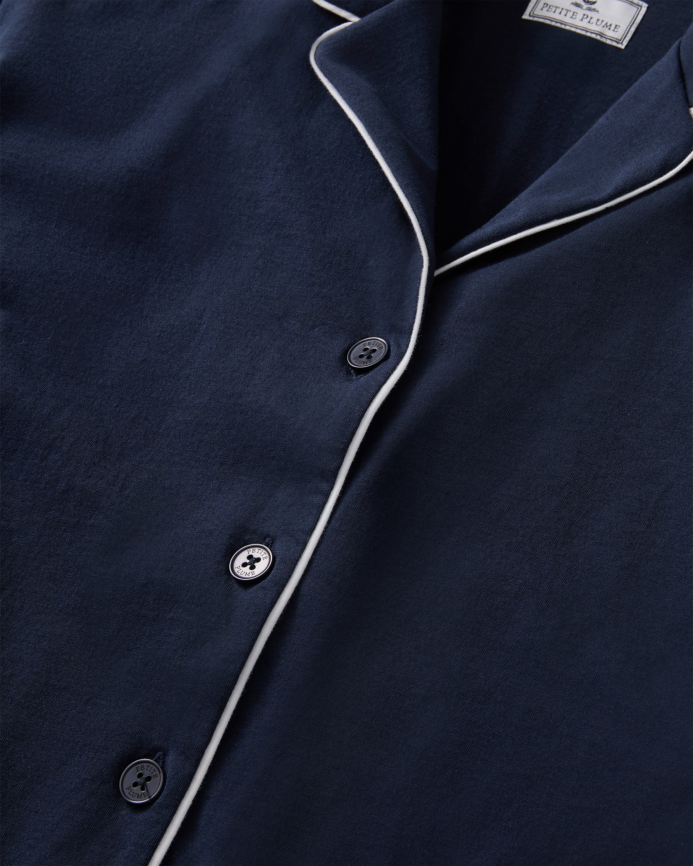 The Margaux Pima Pajama Set in Navy