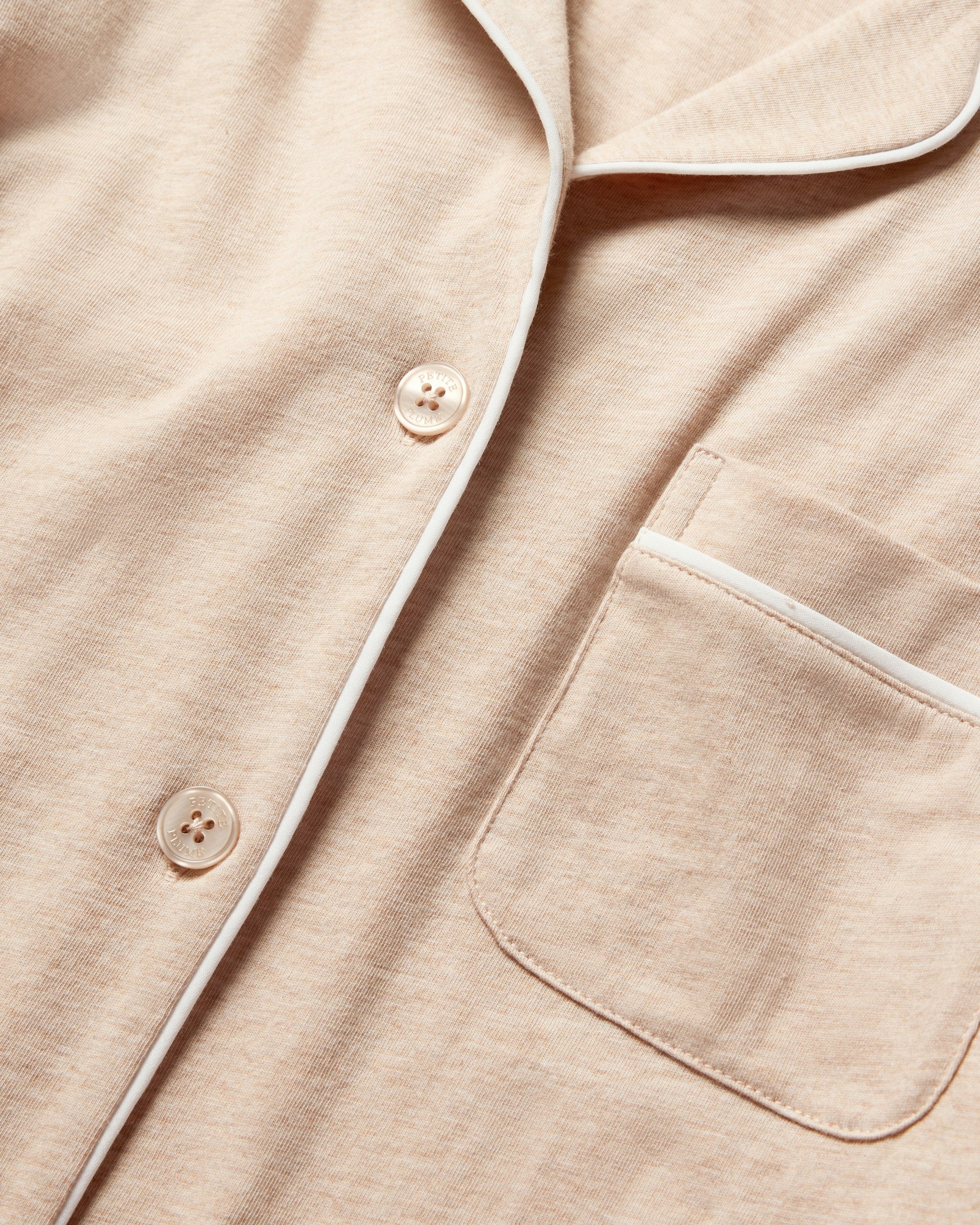 Women's Pima Pajama Set in Navy in Camel#Color_Camel