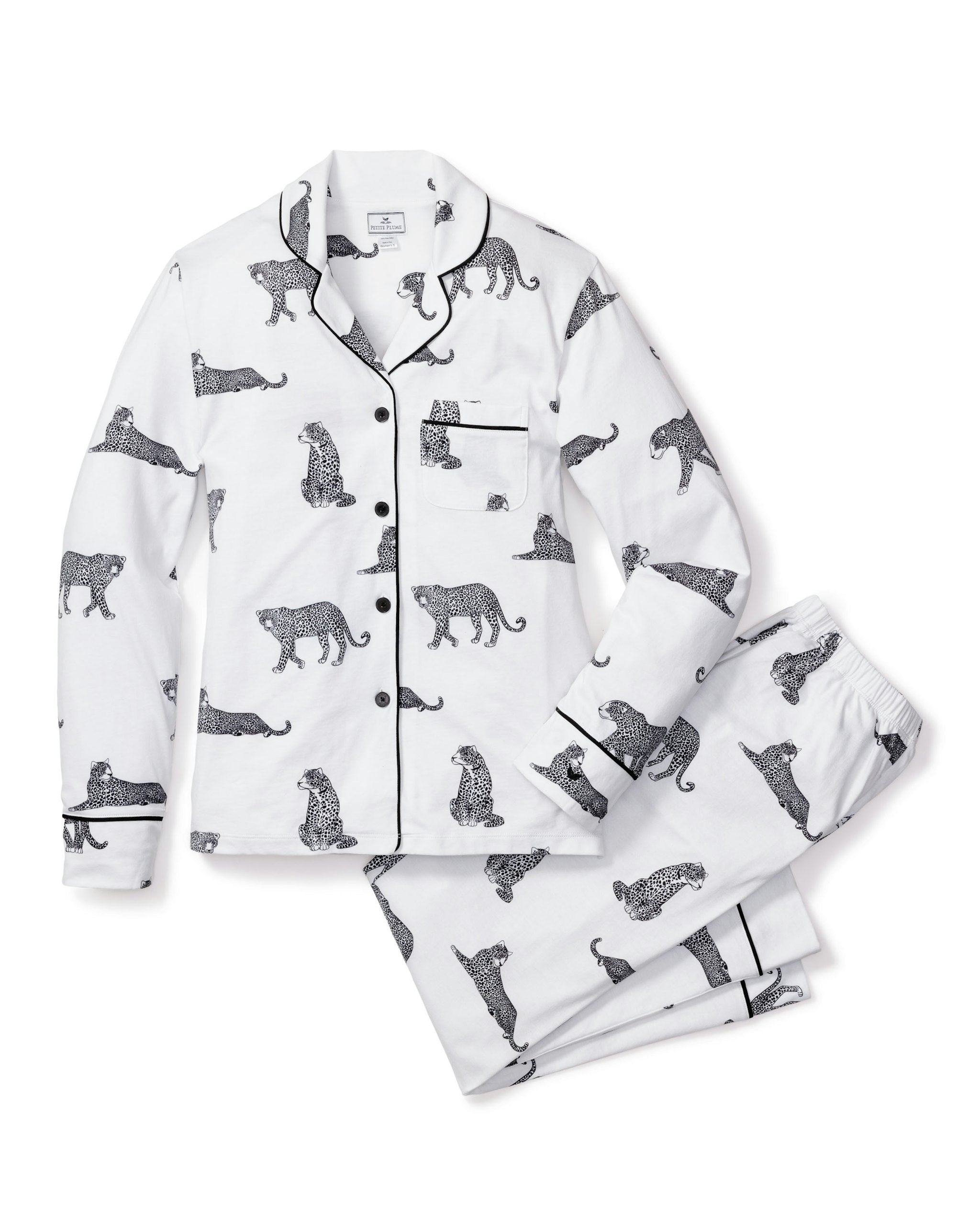 Women's Pima Pajama Set in Panthère de Paris in Panthère de Paris#Color_Panthère de Paris