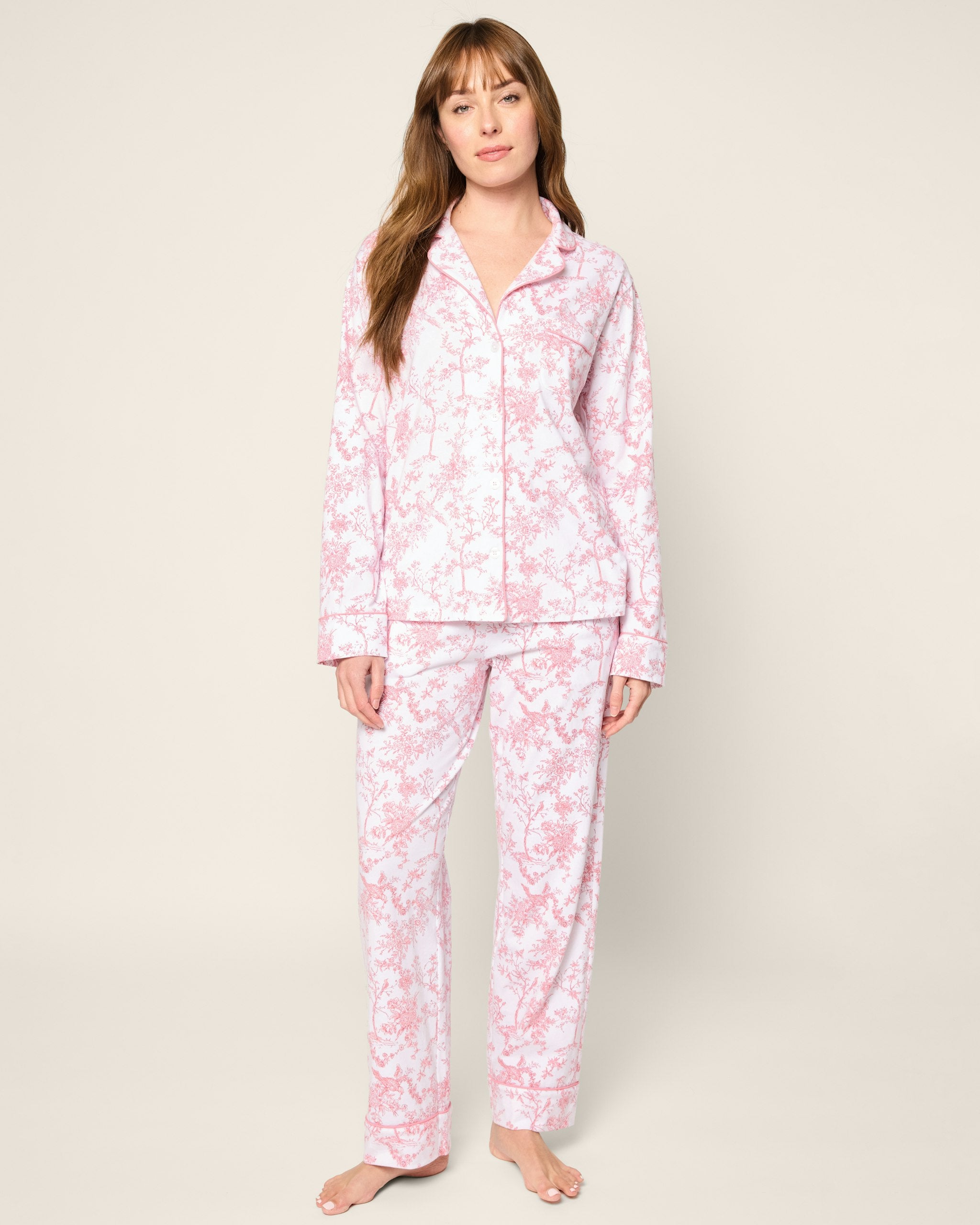 Women's Pima Pajama in Timeless Toile in Pink Timeless Toile#Colorway_Pink Timeless Toile