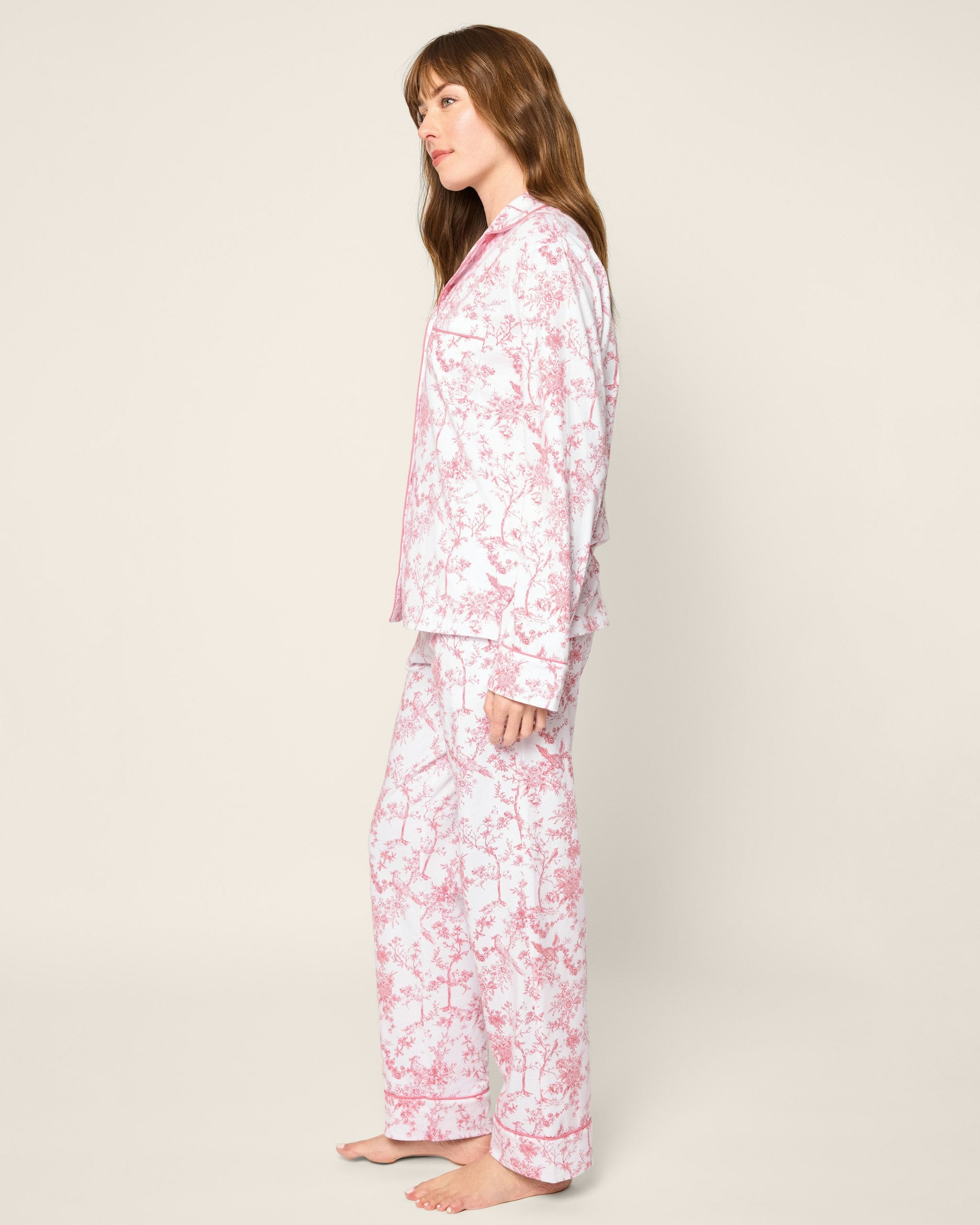 Women's Pima Pajama in Timeless Toile in Pink Timeless Toile#Colorway_Pink Timeless Toile