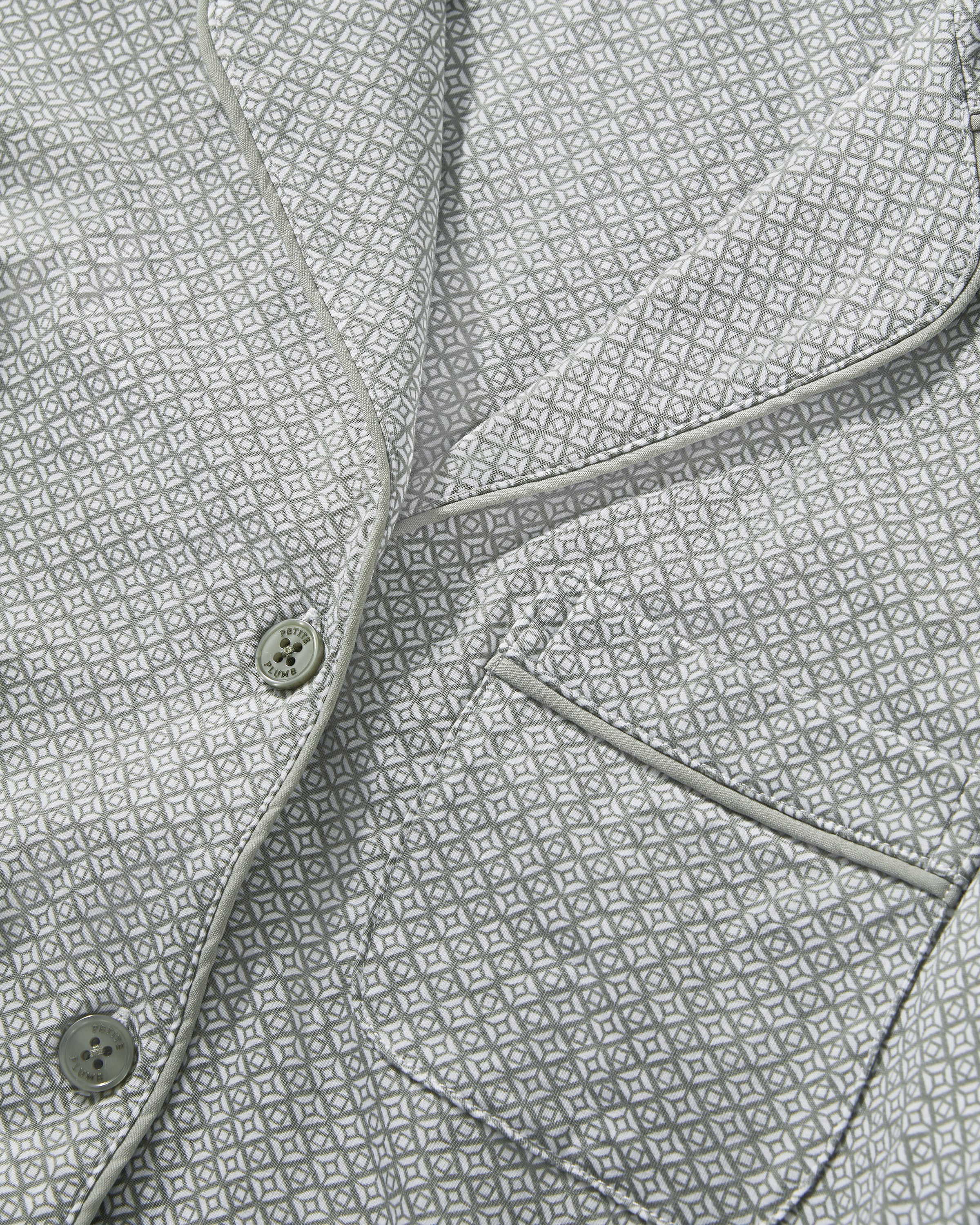 Women's Lightweight Pima Pajama Set in Sage Geo