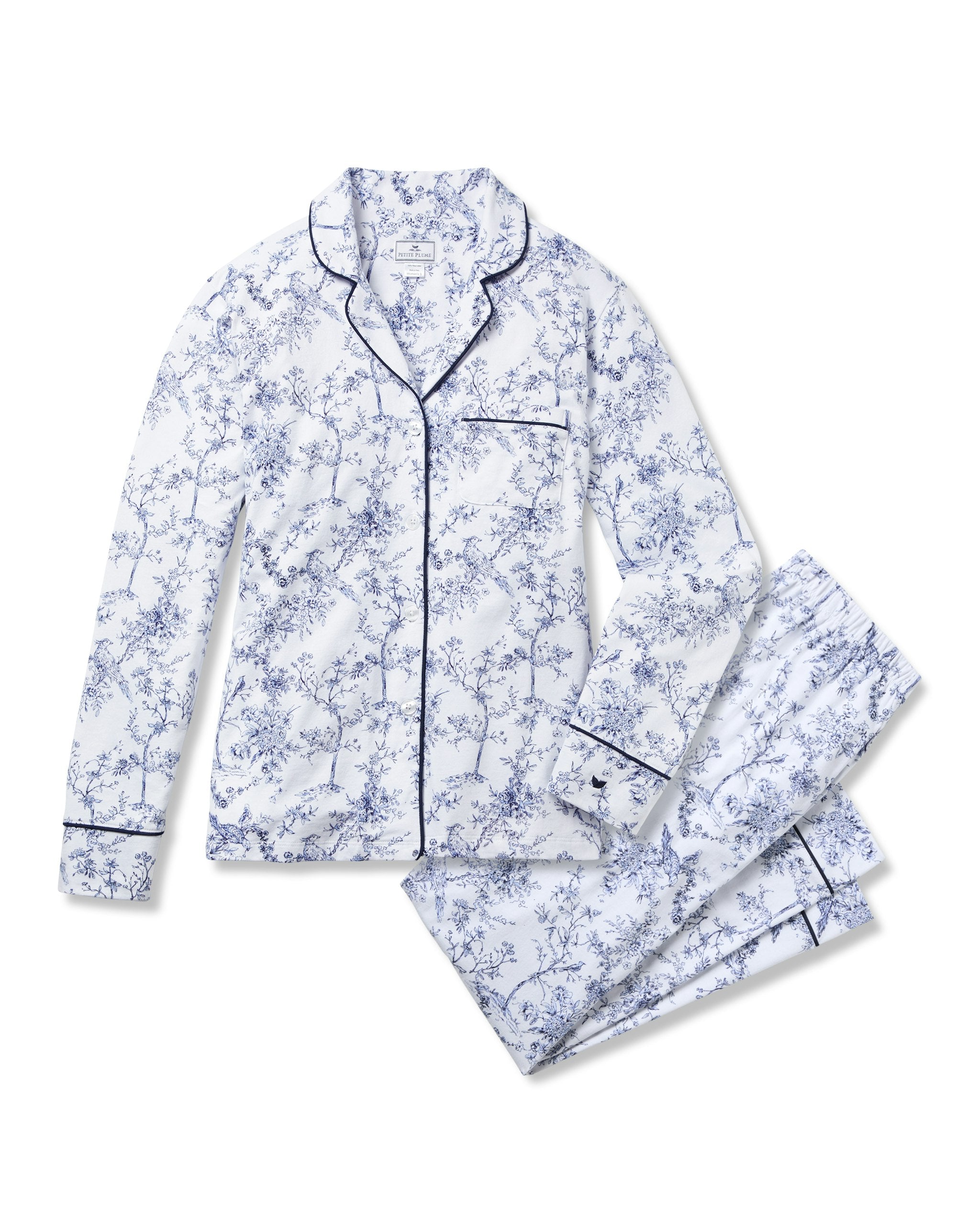 Women's Pima Pajama in Timeless Toile in Timeless Toile#Colorway_Timeless Toile