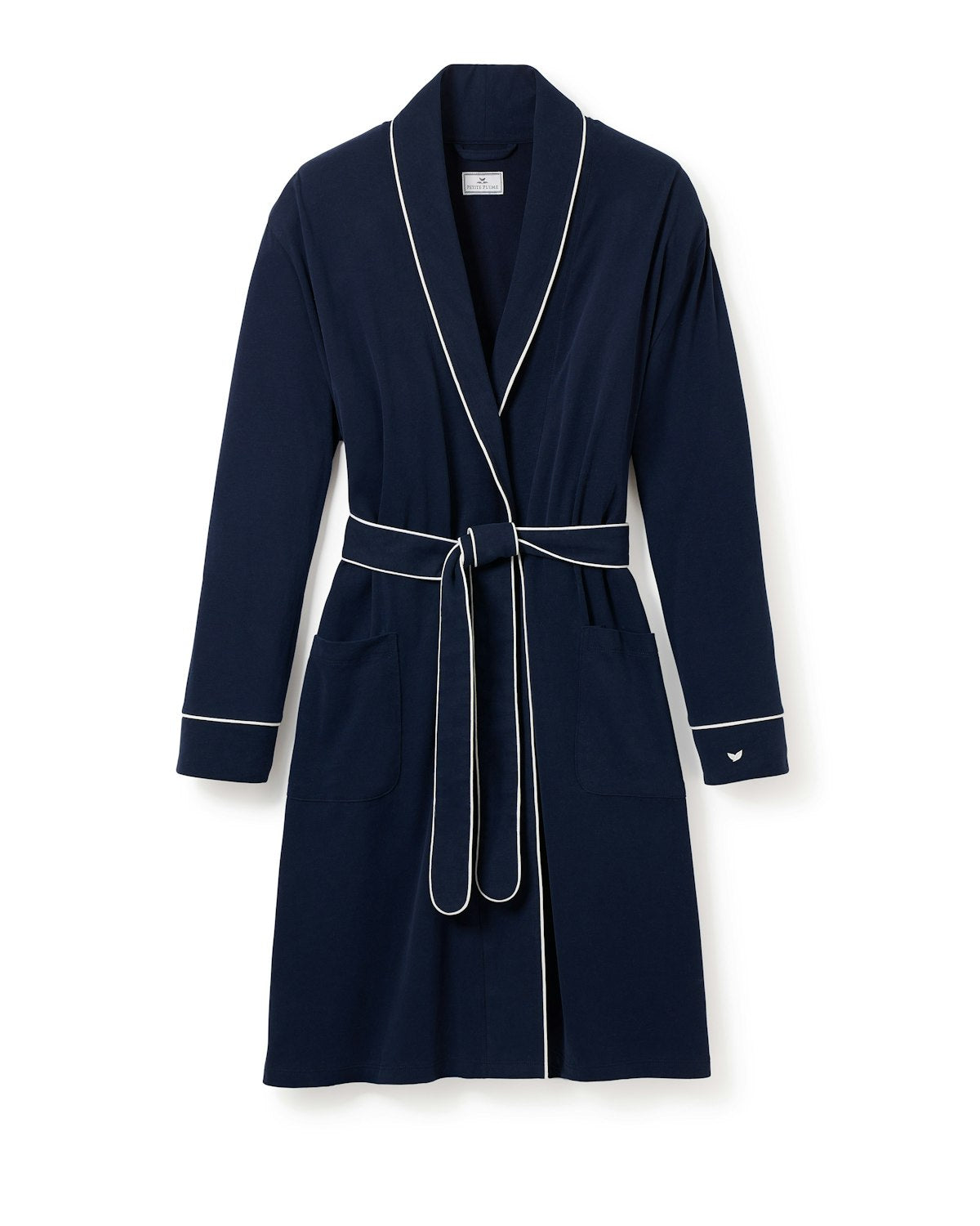 Women's Pima Robe in Periwinkle in Navy#Color_Navy