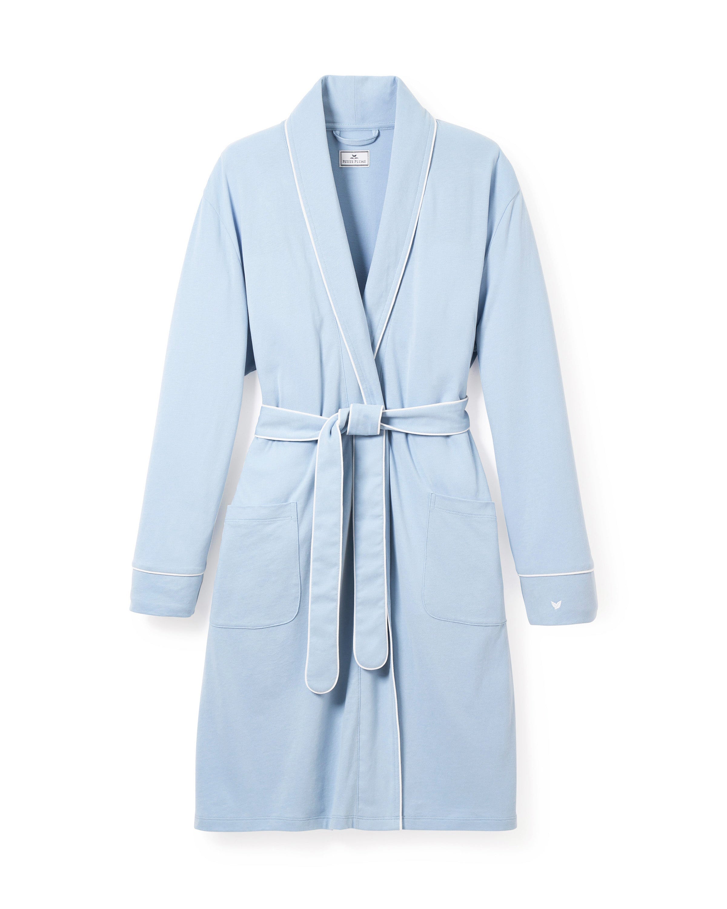 Women's Pima Robe in Periwinkle in Periwinkle#Color_Periwinkle