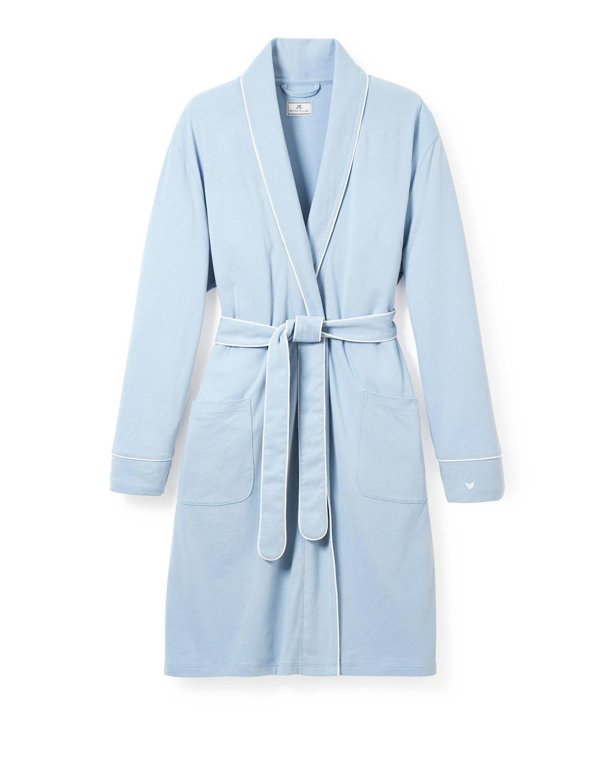 Women's Pima Robe in Periwinkle in Navy#Color_Periwinkle