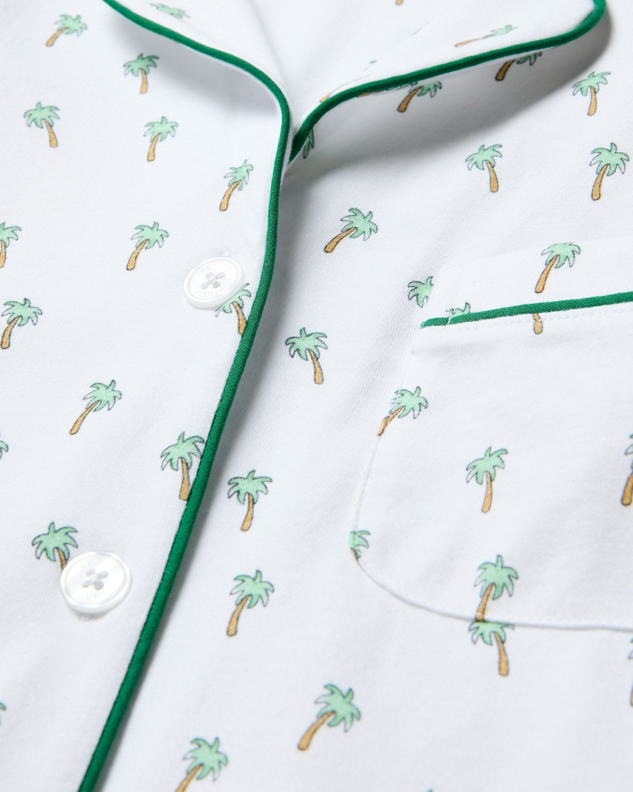 Women's Pima Short Sleeve Short Set in Cherry Orchard in Palmier#Color_Palmier