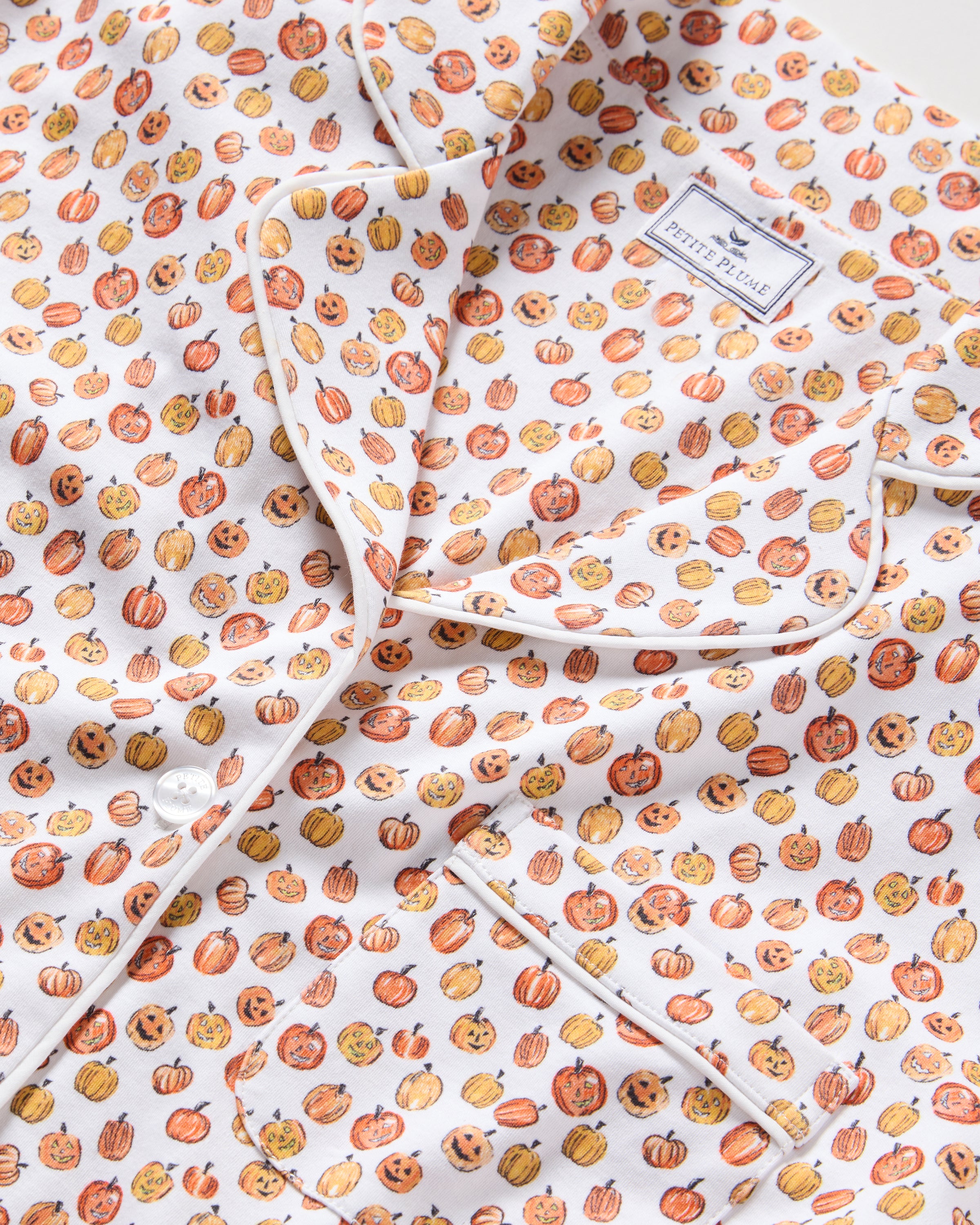 Women's Pima Short Sleeve Short Set in Pumpkin Patch